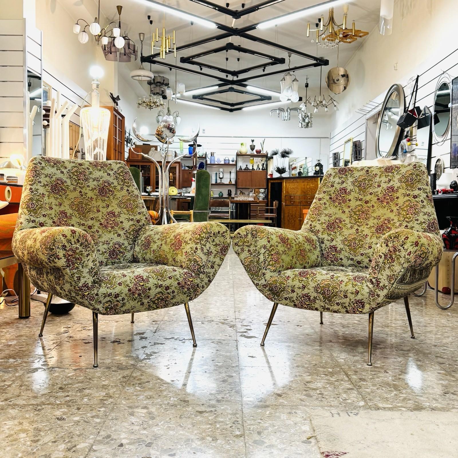Mid-Century Modern Coppia Di Poltrone Di Gigi Radice Per Minotti Anni ‘50 Modernariato Mid-Century For Sale