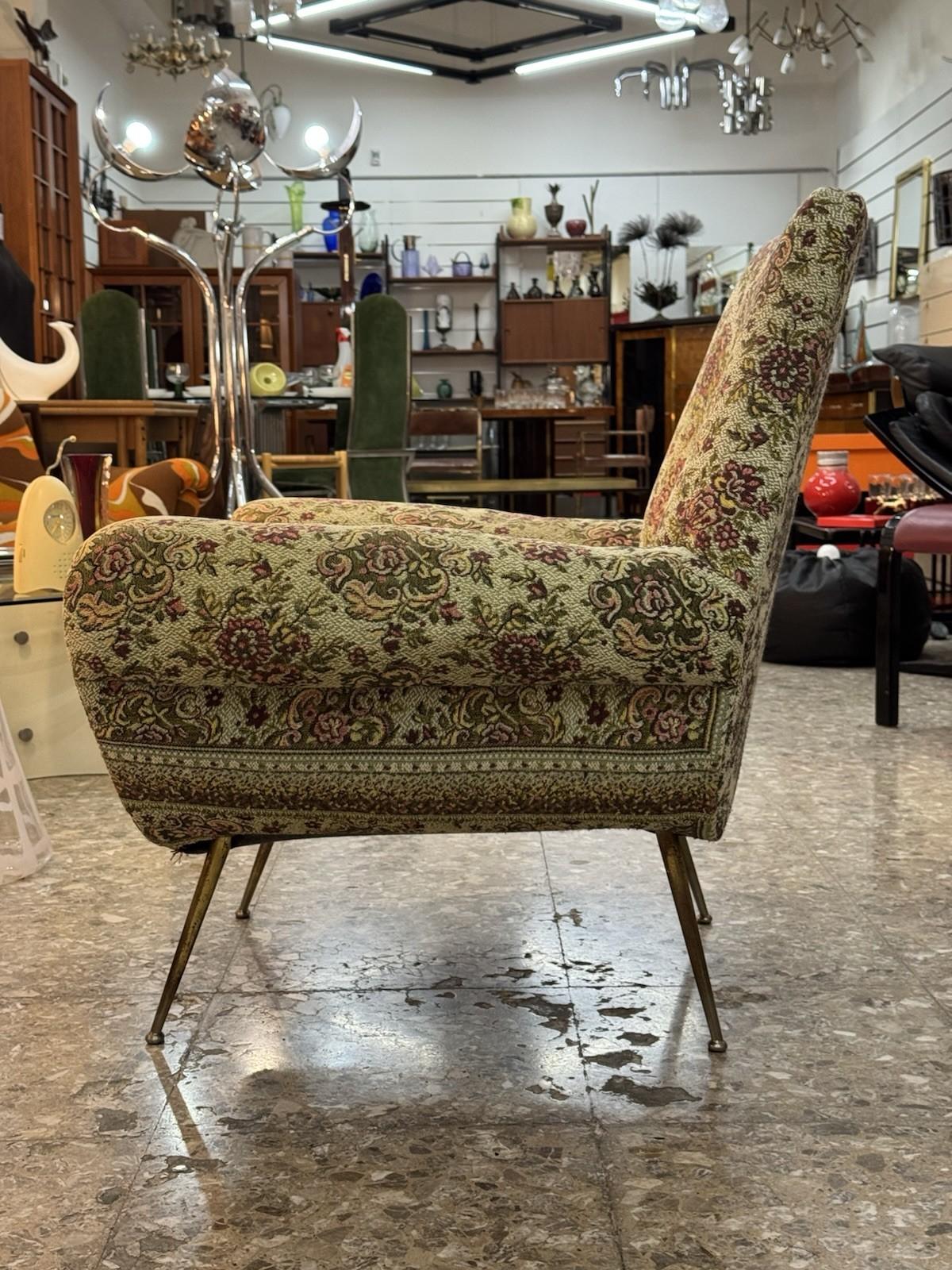 Coppia Di Poltrone Di Gigi Radice Per Minotti Anni ‘50 Modernariato Mid-Century In Good Condition For Sale In Taranto, IT