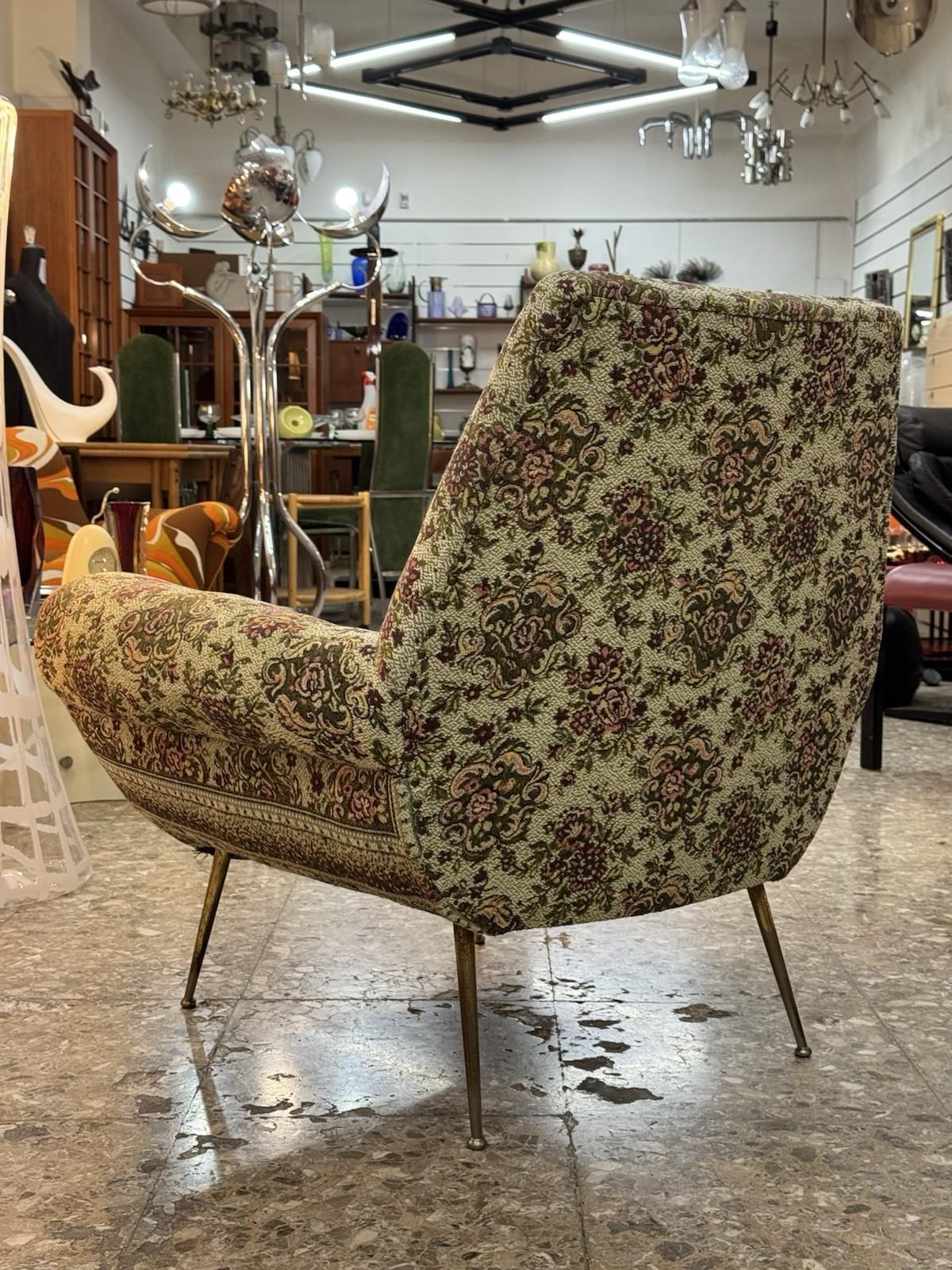 Mid-20th Century Coppia Di Poltrone Di Gigi Radice Per Minotti Anni ‘50 Modernariato Mid-Century For Sale