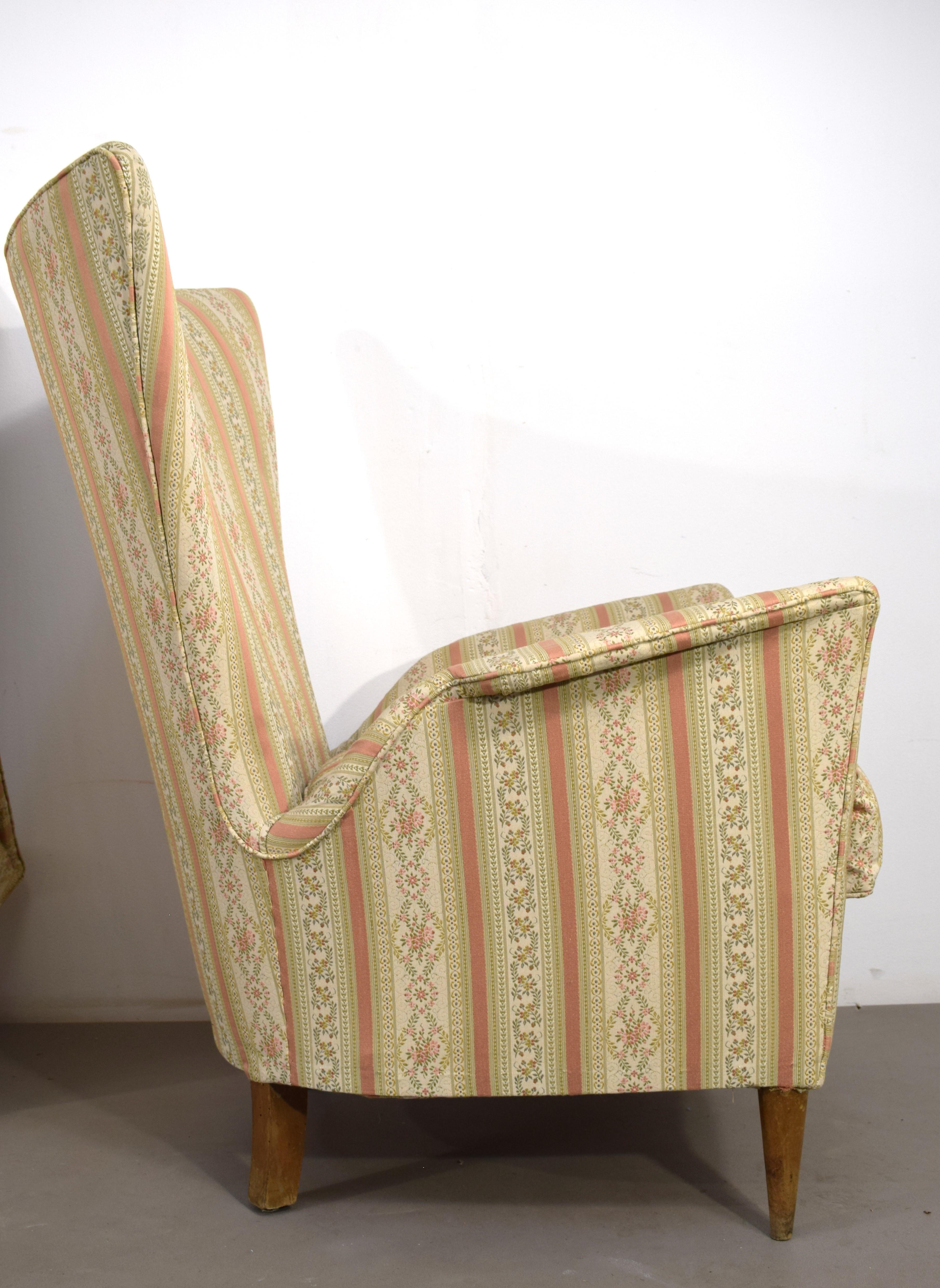 Pair of armchairs by Gio Ponti, Italy, 1940s. In Good Condition In Palermo, PA