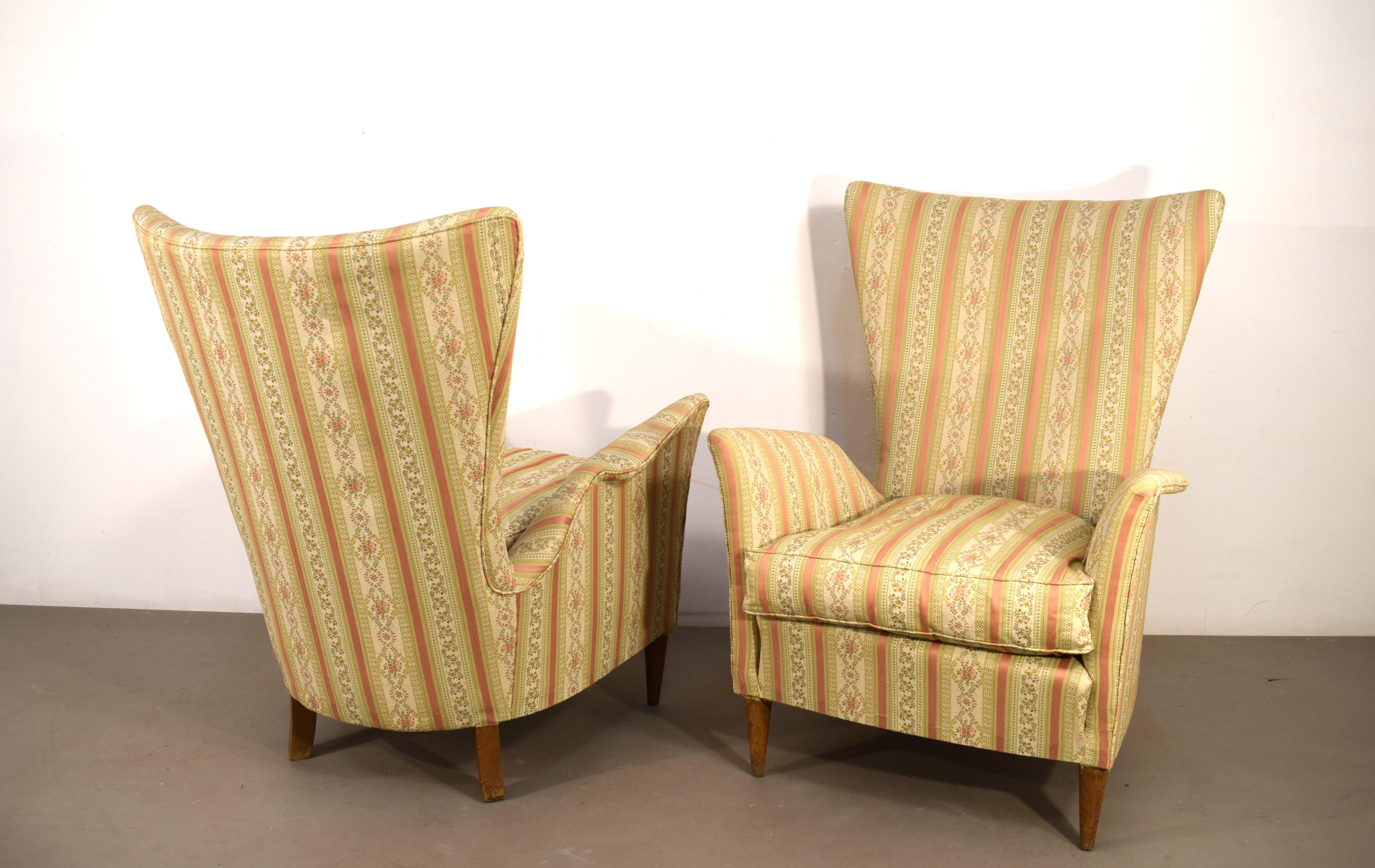 Pair of armchairs by Gio Ponti, Italy, 1940s. 1