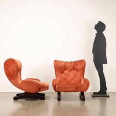 Paire de fauteuils de Guido Bonzanini pour Tecnosalotto 1950