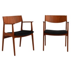 Pair of armchairs by Henning Kjærnulf for Sorø Stolefabrik, 1960s