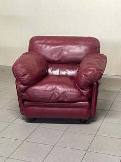 Pair of armchairs by Tito Agnoli for Poltrona Frau, mod. Poppy, 1970s