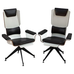 Pair of Fratelli Pozzi armchairs, 1960s