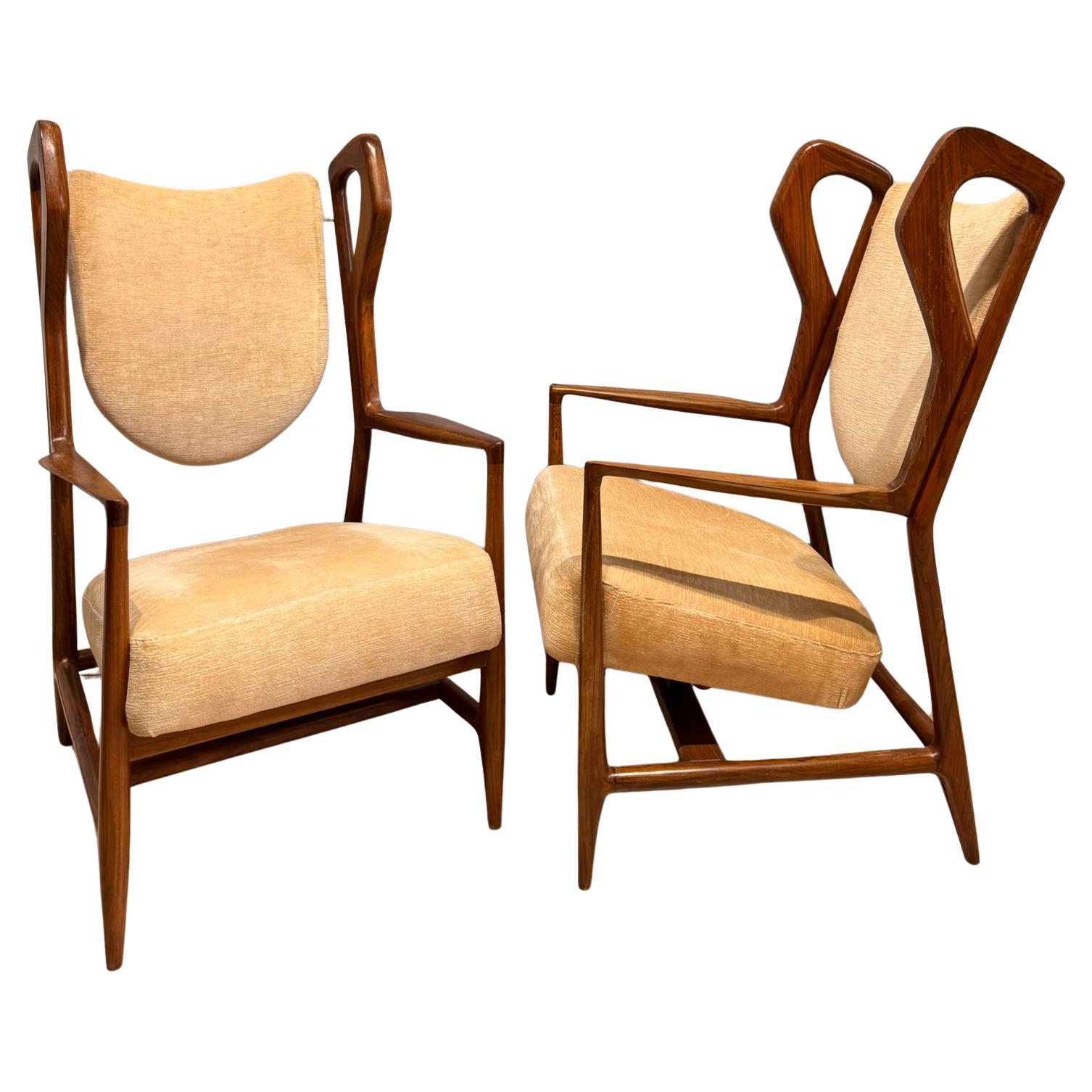 Pair of armchairs Gio Ponti "Triennale" For Sale