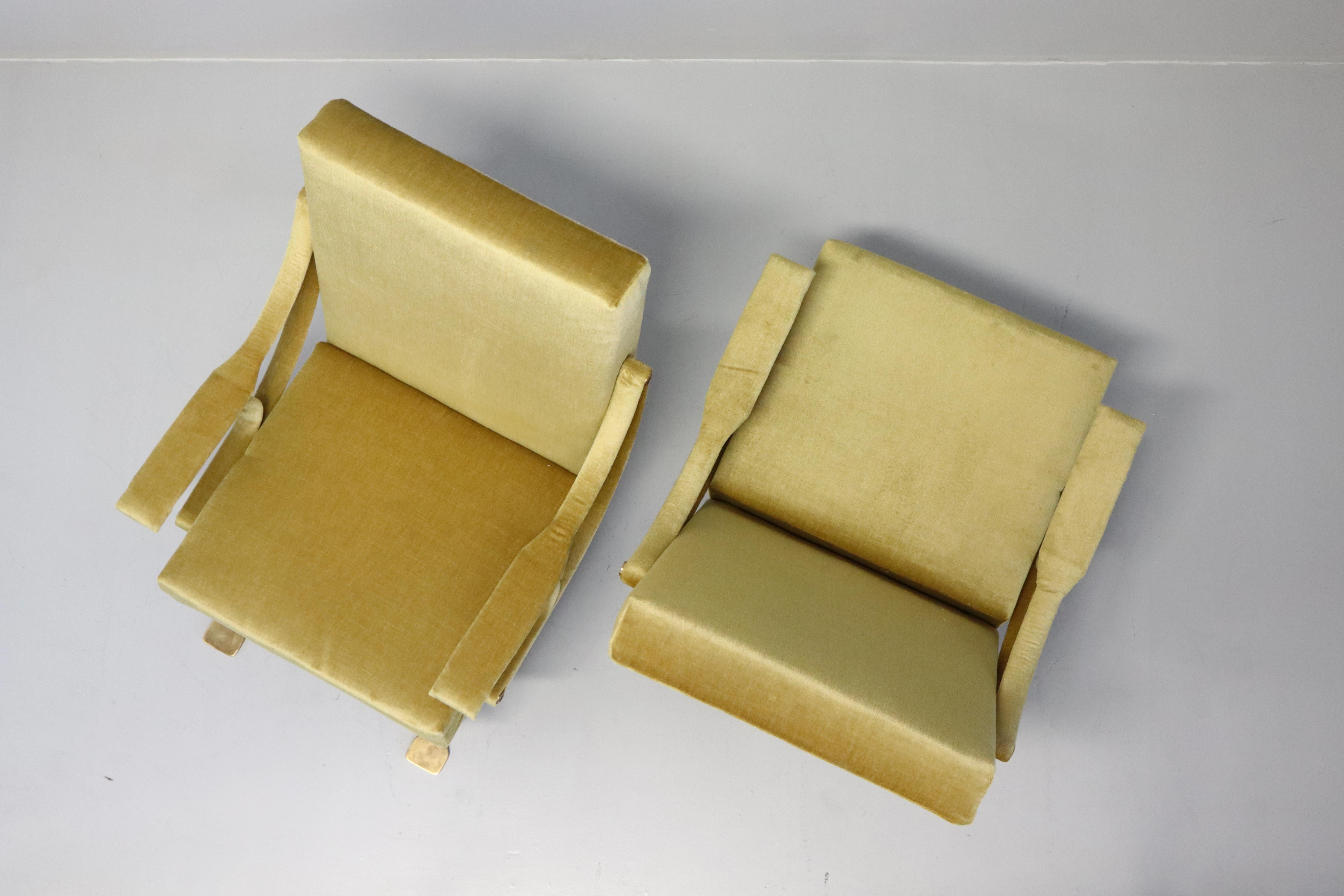 Pair of Ignazio Gardella Digamma armchairs for Gavina Italia, 1960s For Sale 4