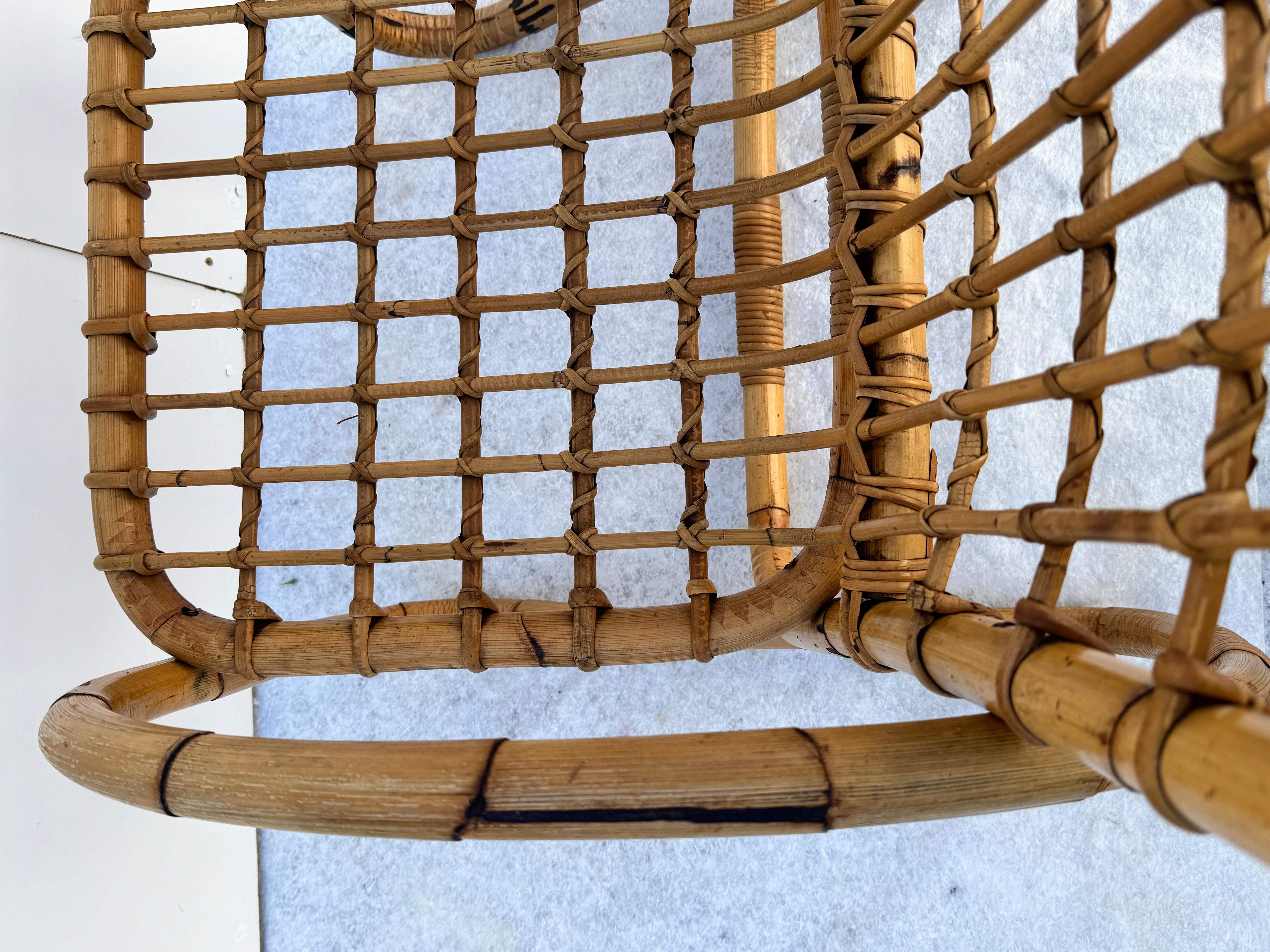 Coppia di Poltrone in bambù Bonacina, Anni '50 en vente 2