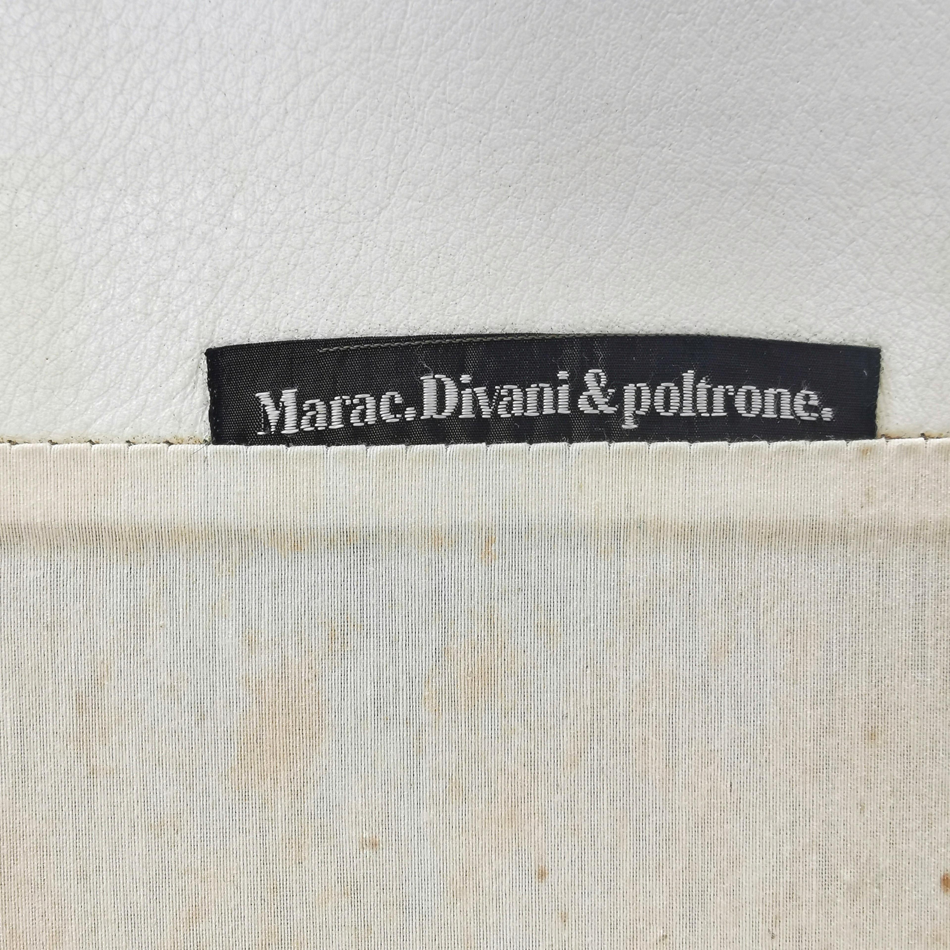 coppia di poltrone in pelle prodotte da Marac negli anni 80 For Sale 4