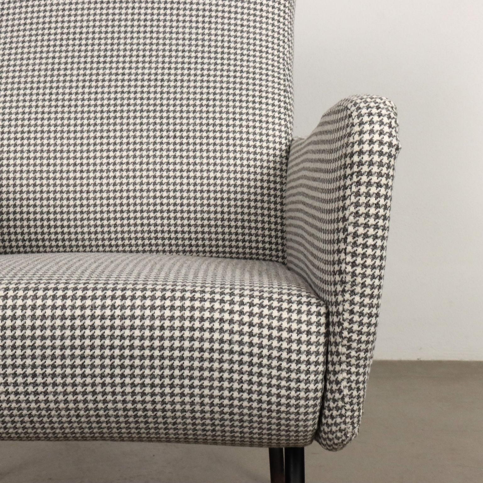 Mid-20th Century Pair of Houndstooth Armchairs 1950s-1960s For Sale