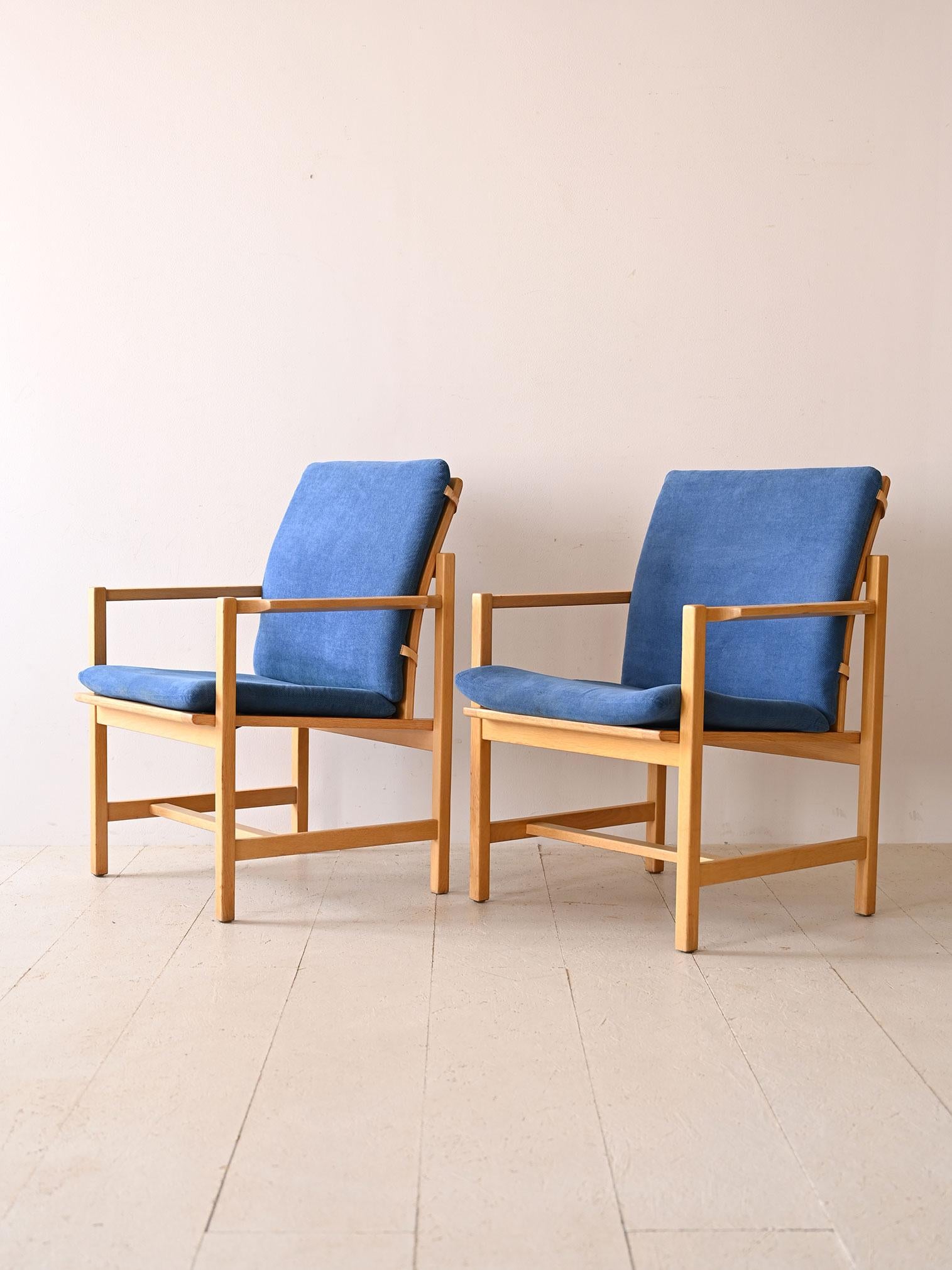 Scandinavo moderno Coppia di poltrone in rovere di Børge Mogensen in vendita