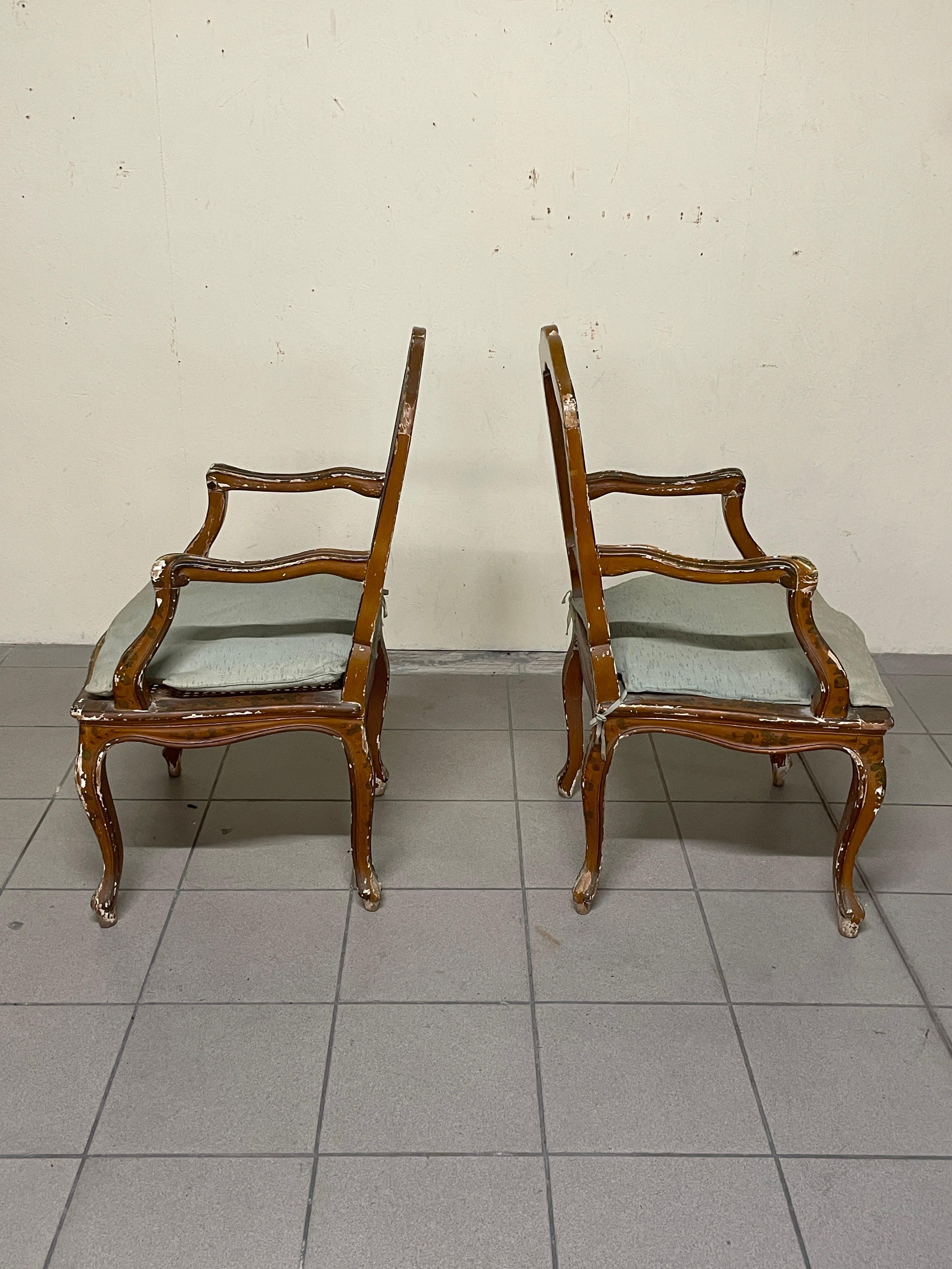 Pair of Louis XV armchairs, 18th century For Sale at 1stDibs