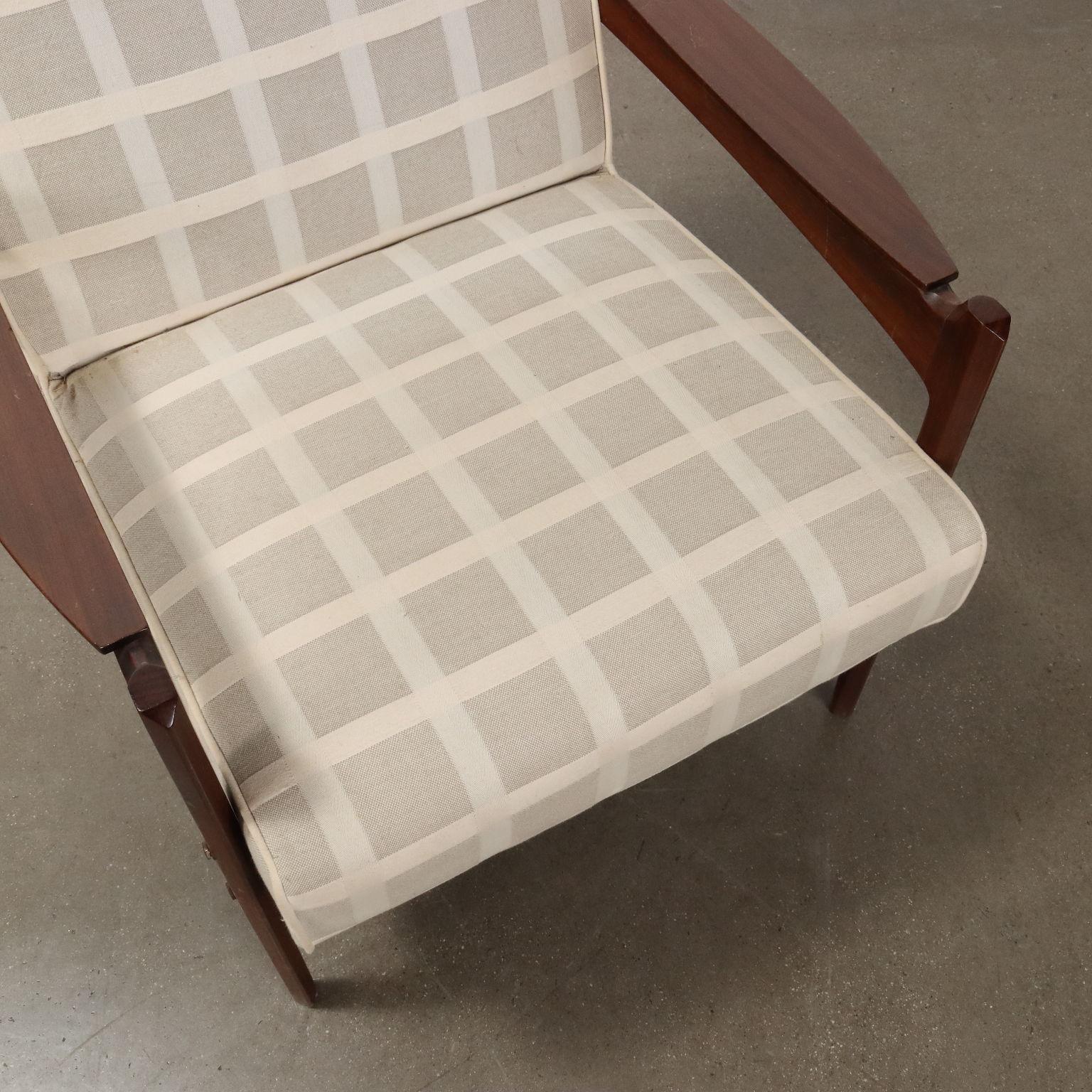 Tissu Paire de fauteuils en teck, 1960 en vente