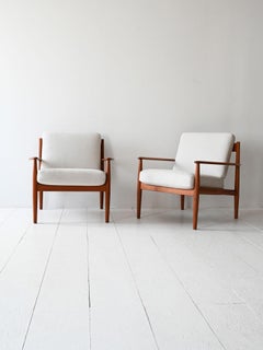 Coppia di poltrone in teak di Grete Jalk per France & Daverkosen