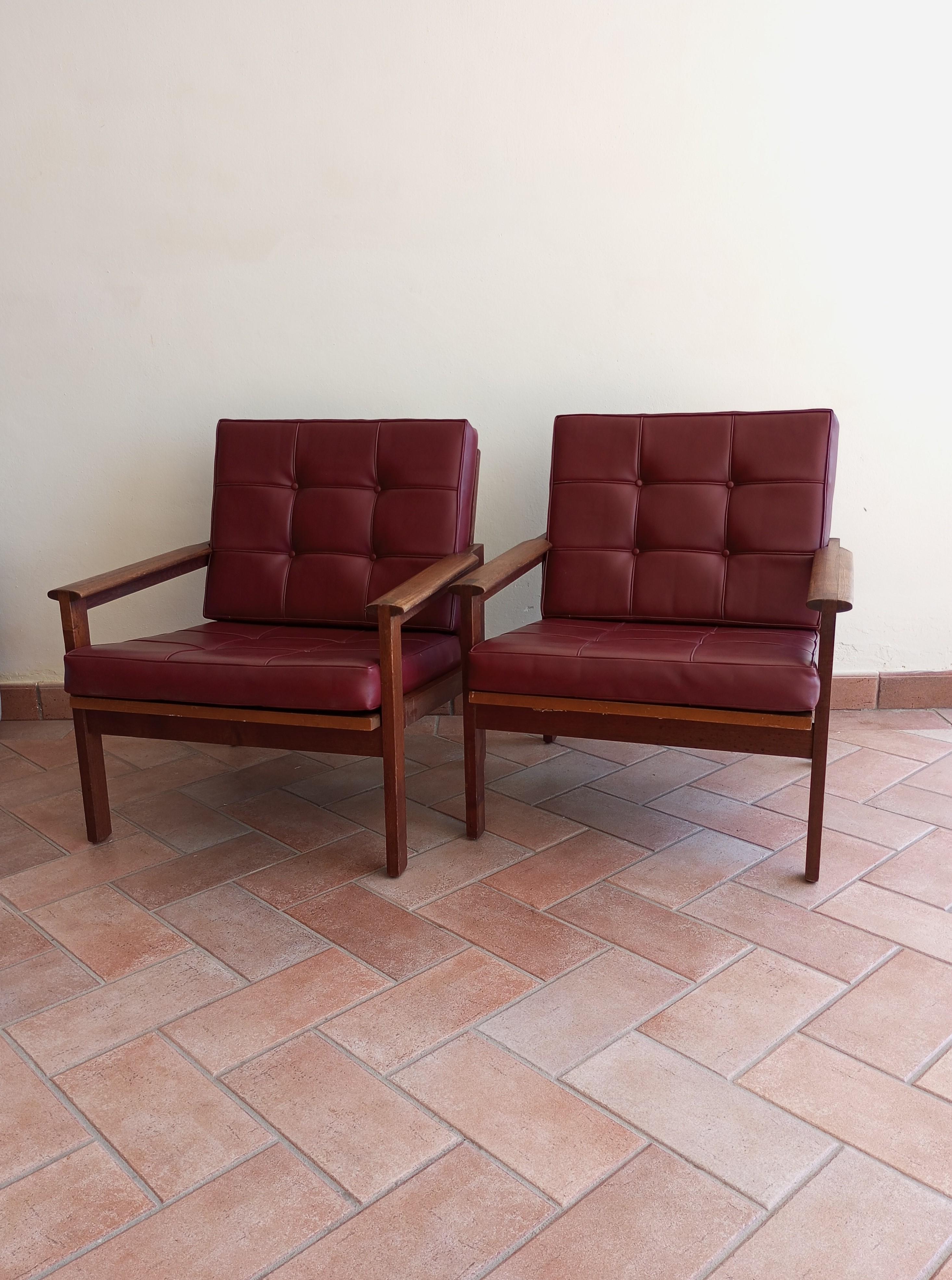 Coppia di poltrone in teak Illum Wilkelsø per Niels Eilersen, 1960 in vendita 8