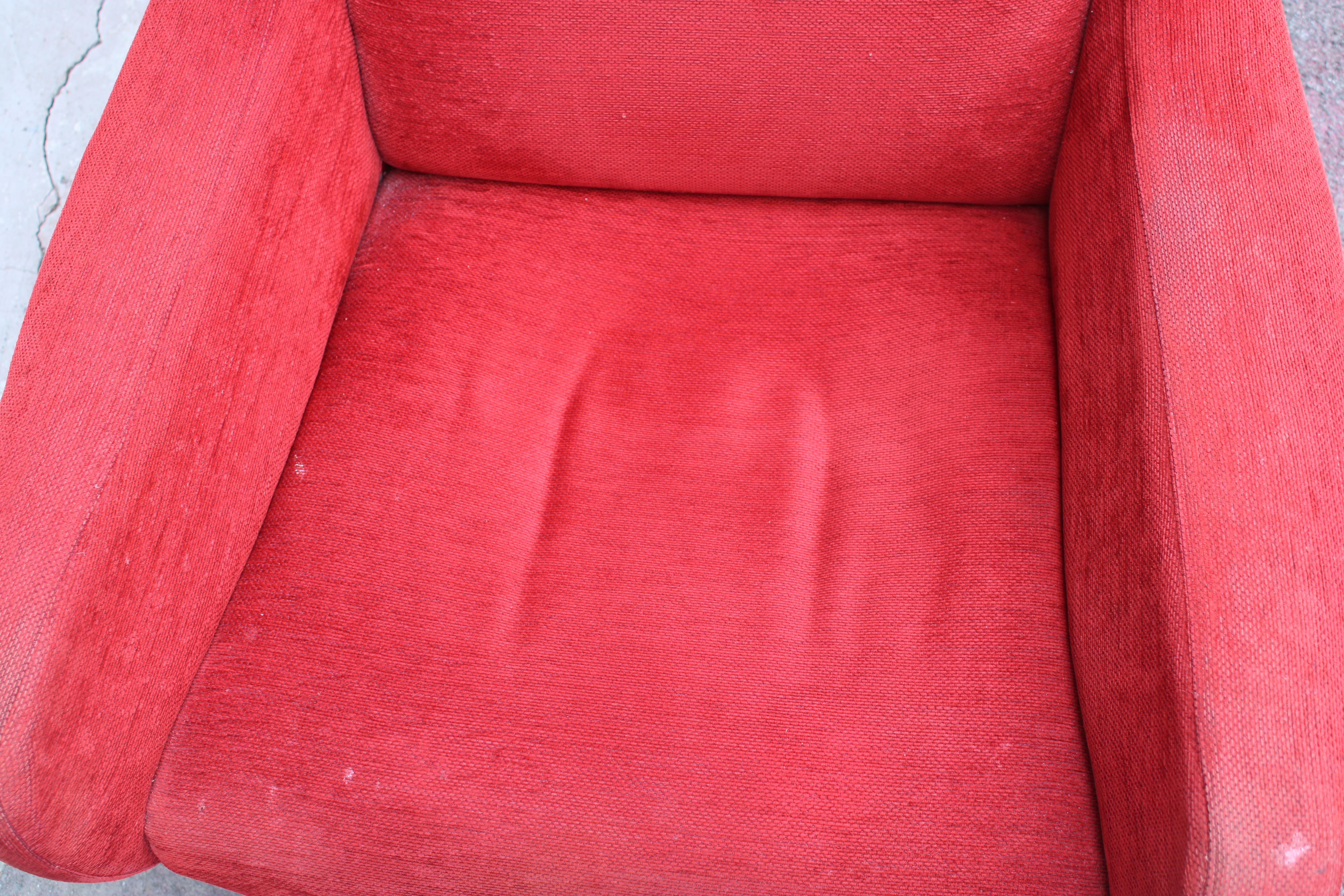 Coppia di poltrone in Velluto Rosso Marco Zanuso Modello lady 1950 Arflex in vendita 3