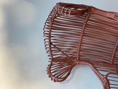 Coppia Di Poltrone in Vimini Rattan Anni 50, Vintage, Mid-Century, Deco