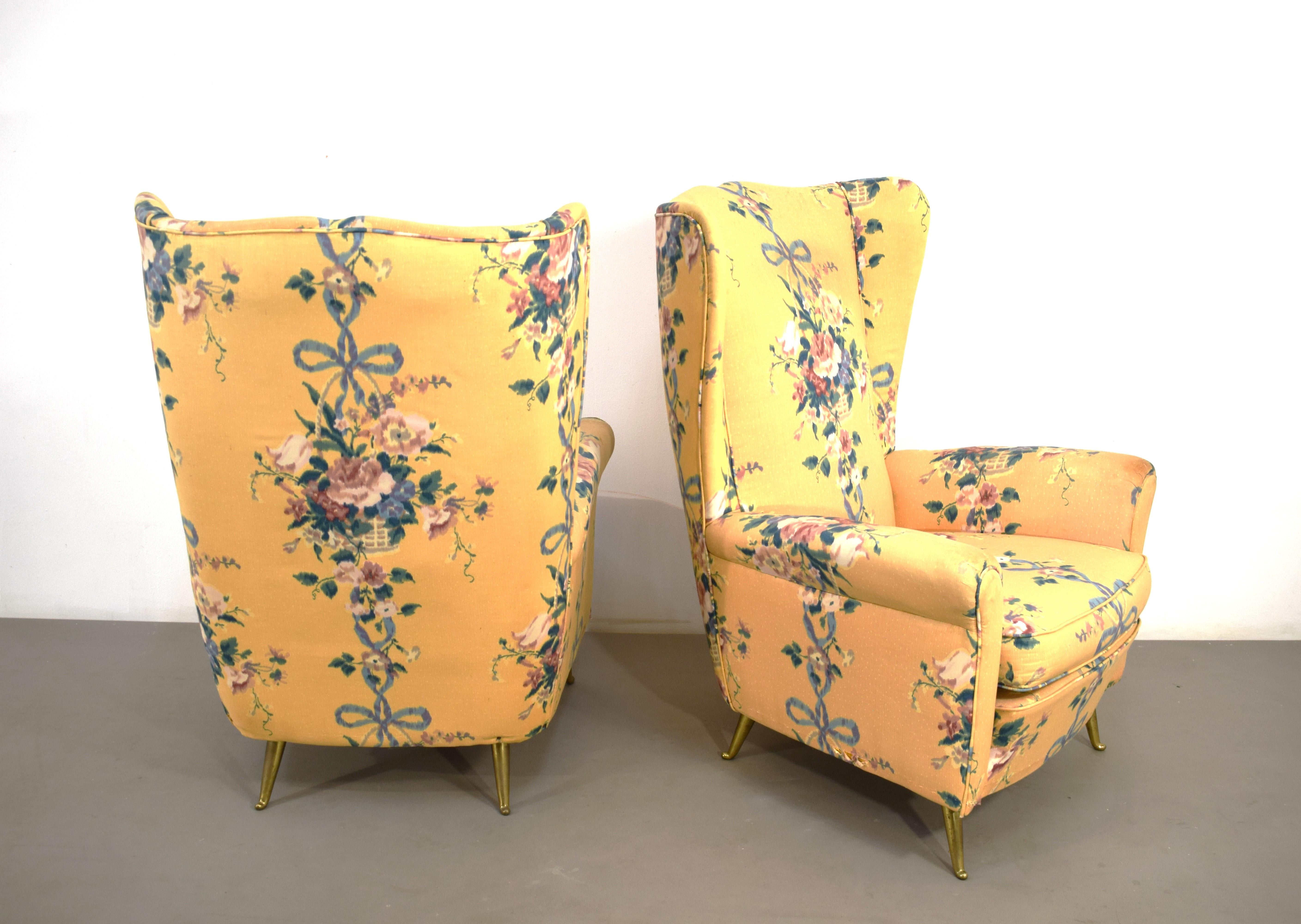 Pareja de sillones ISA, Italia, años 50. Moderno de mediados de siglo en venta