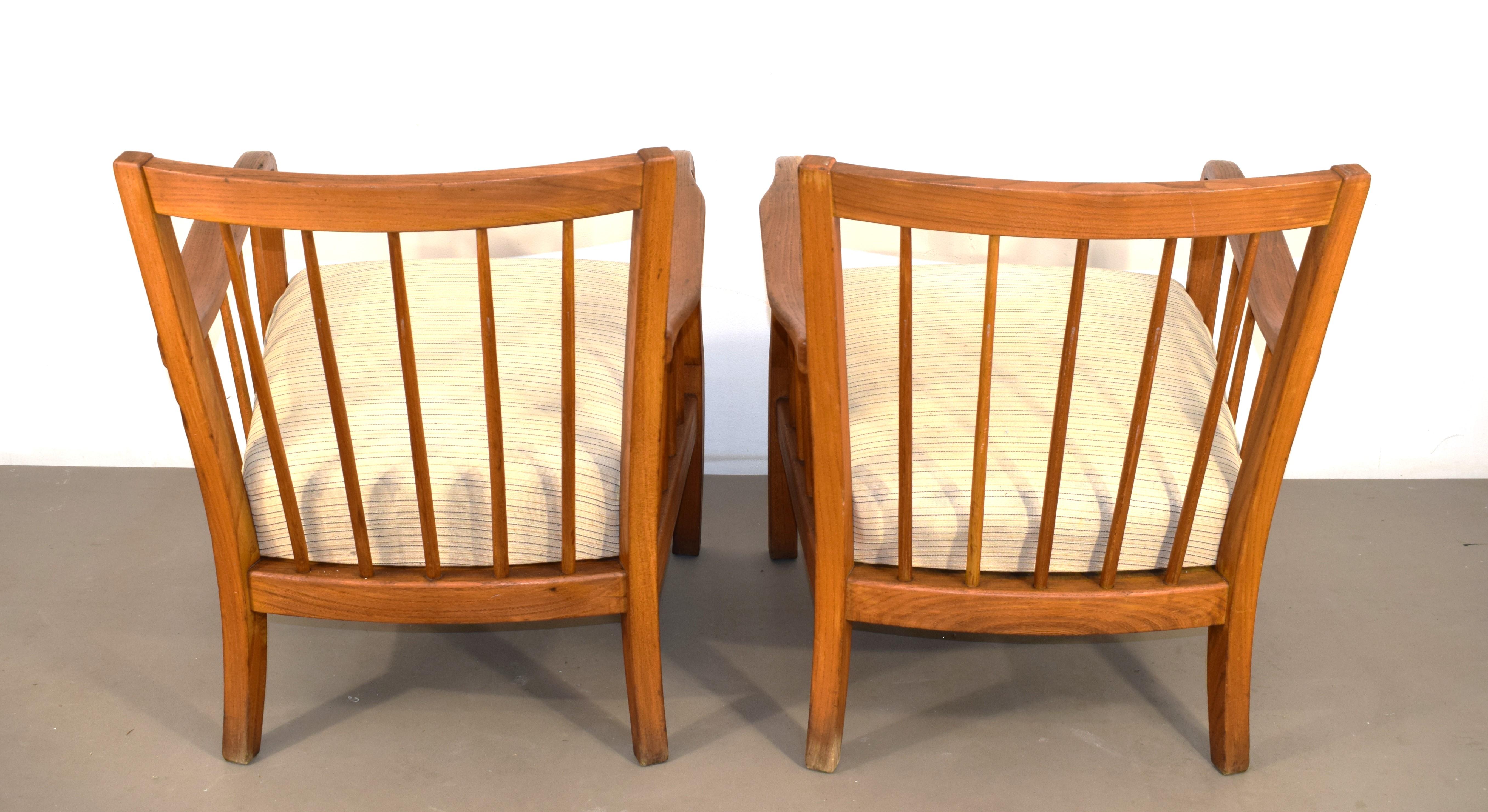 Tissu Paire de fauteuils, Italie, années 1940. en vente