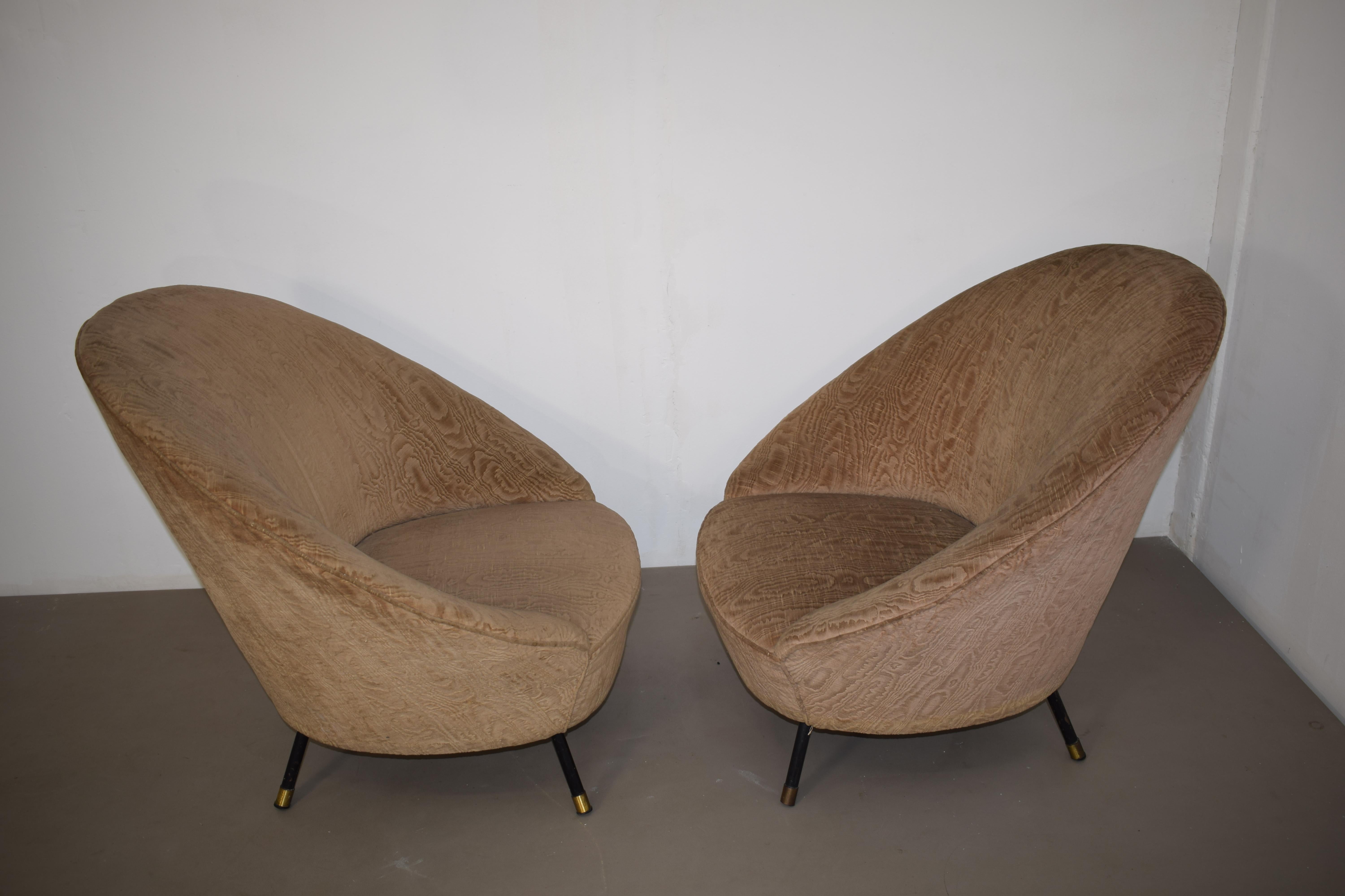 Paire de fauteuils, Italie, années 1950. en vente 3