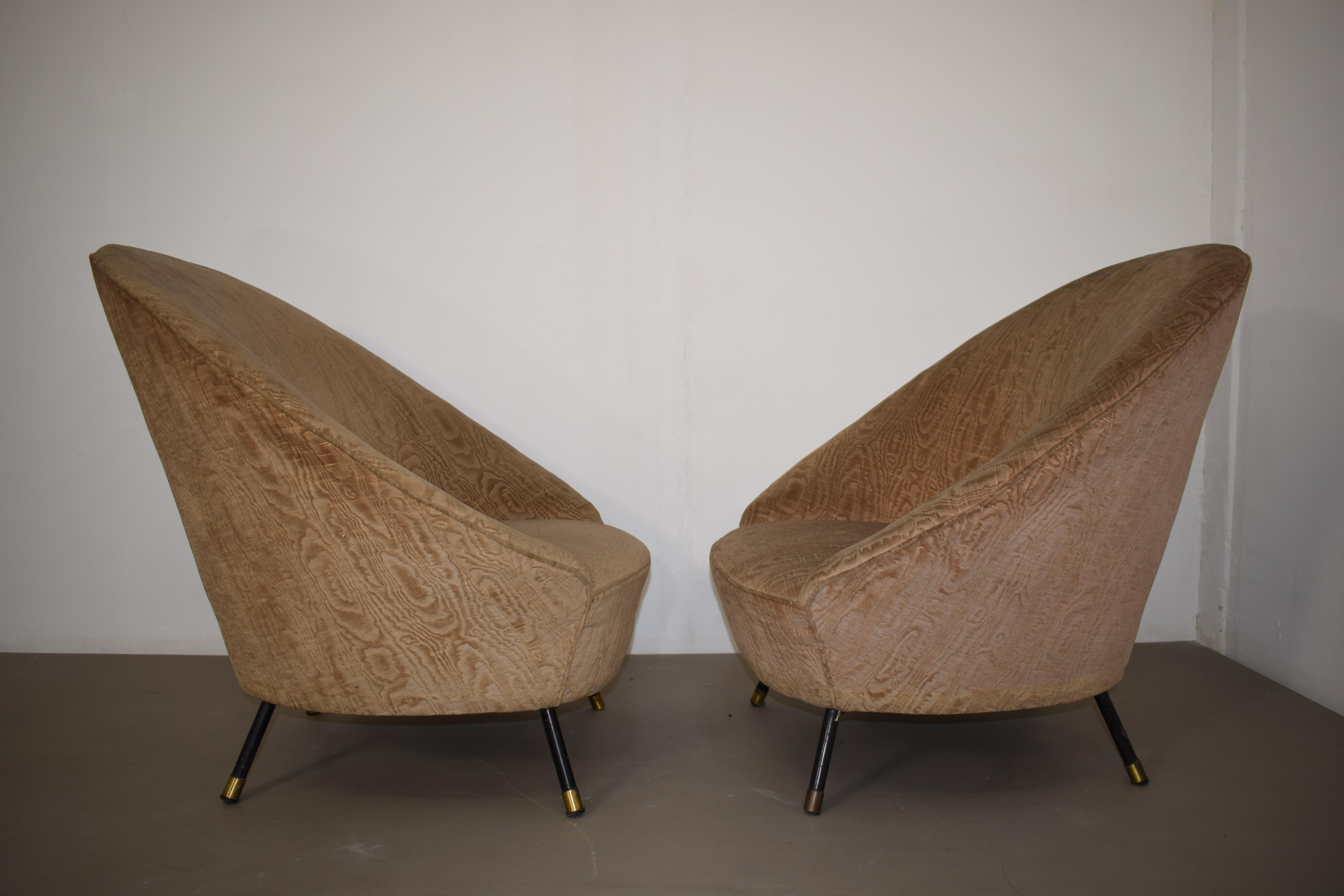 Paire de fauteuils, Italie, années 1950. en vente 2