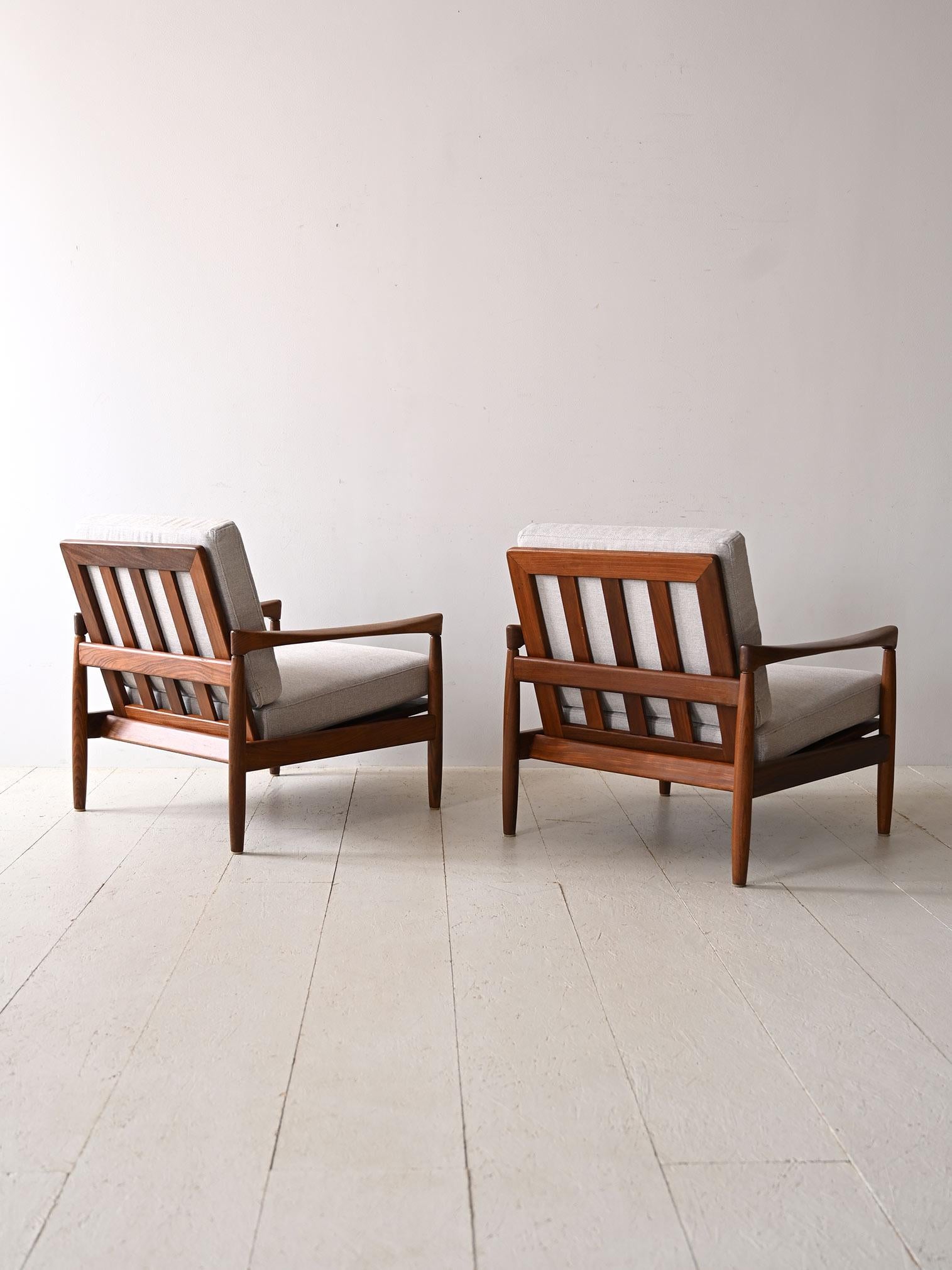 Scandinavian Modern Pair of vintage Kolding armchairs