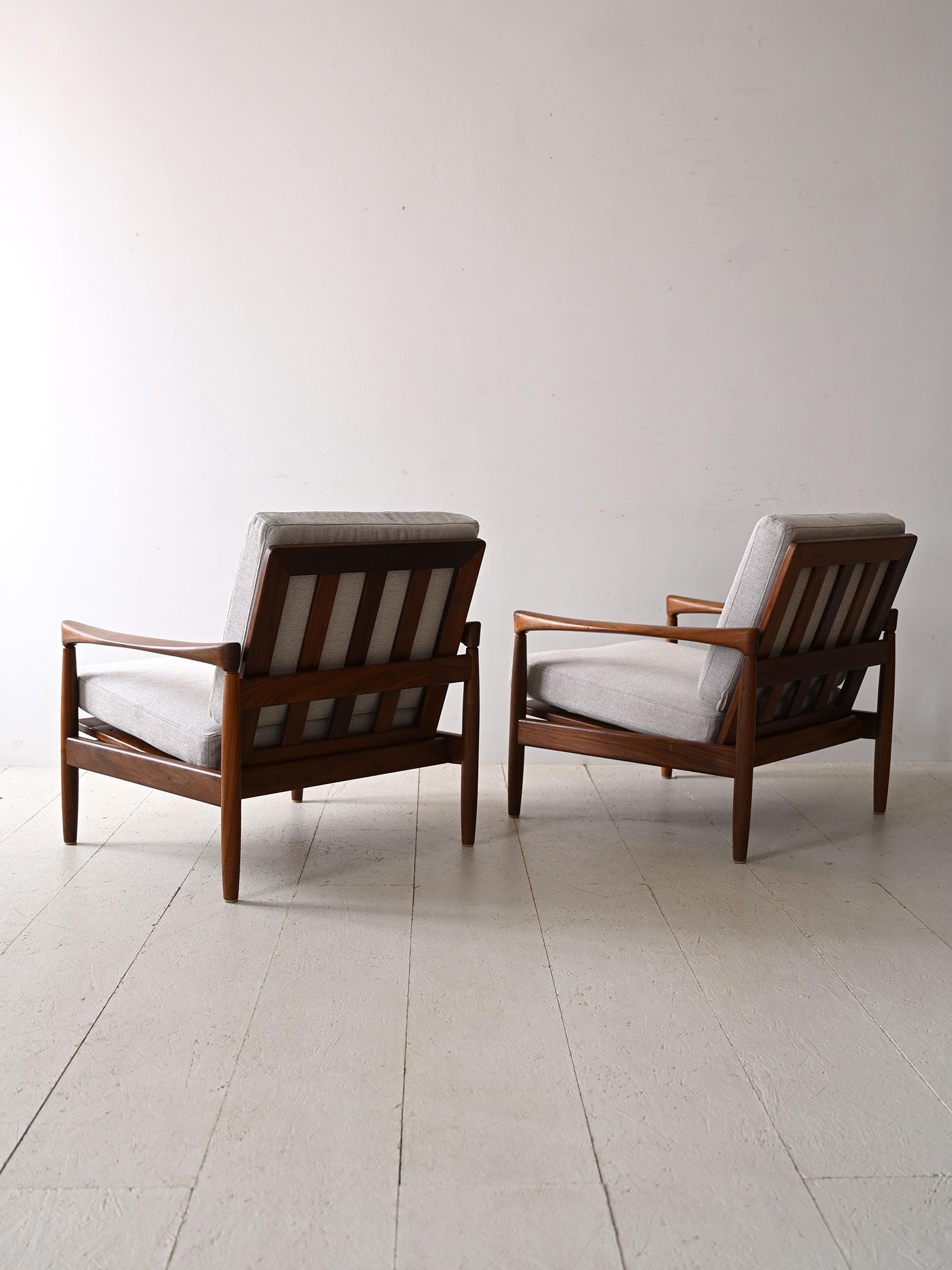 Swedish Pair of vintage Kolding armchairs