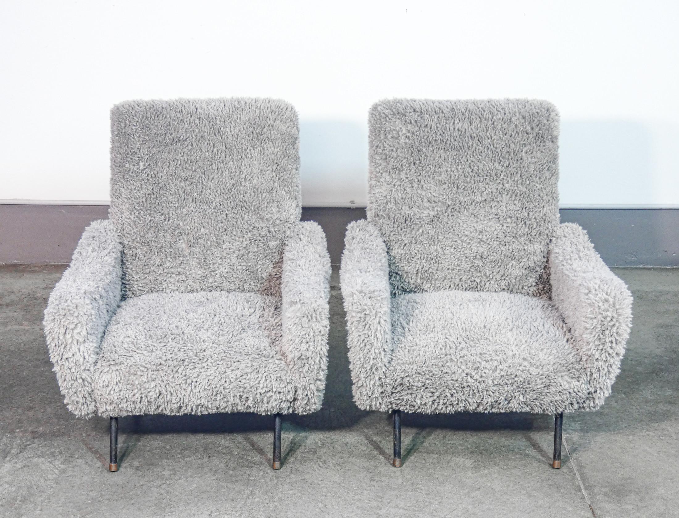 Paire de fauteuils de dame attribués à Marco ZANUSO. Italie, années 50 Bon état - En vente à Torino, IT