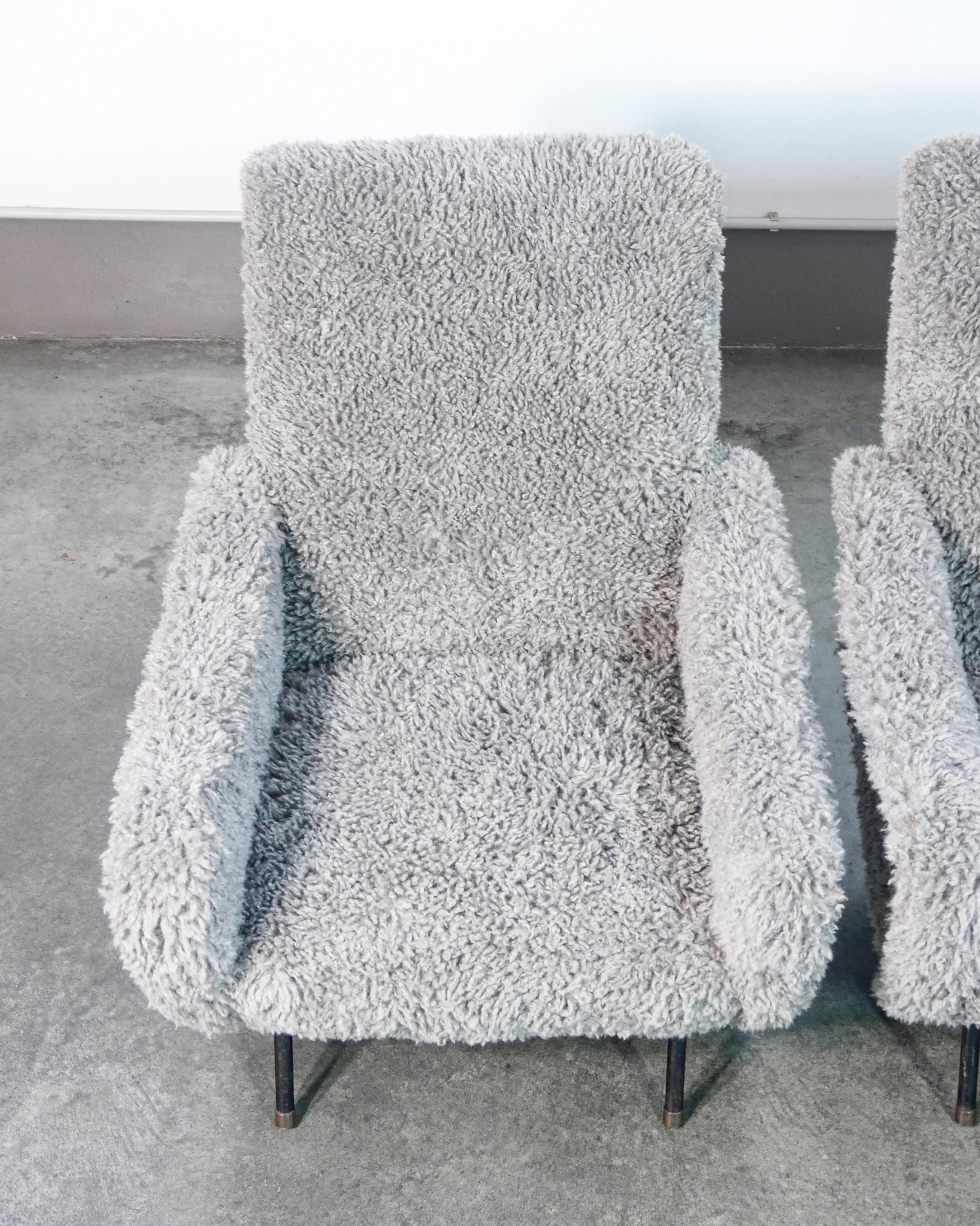 Mid-20th Century Paire de fauteuils de dame attribués à Marco ZANUSO. Italie, années 50 en vente