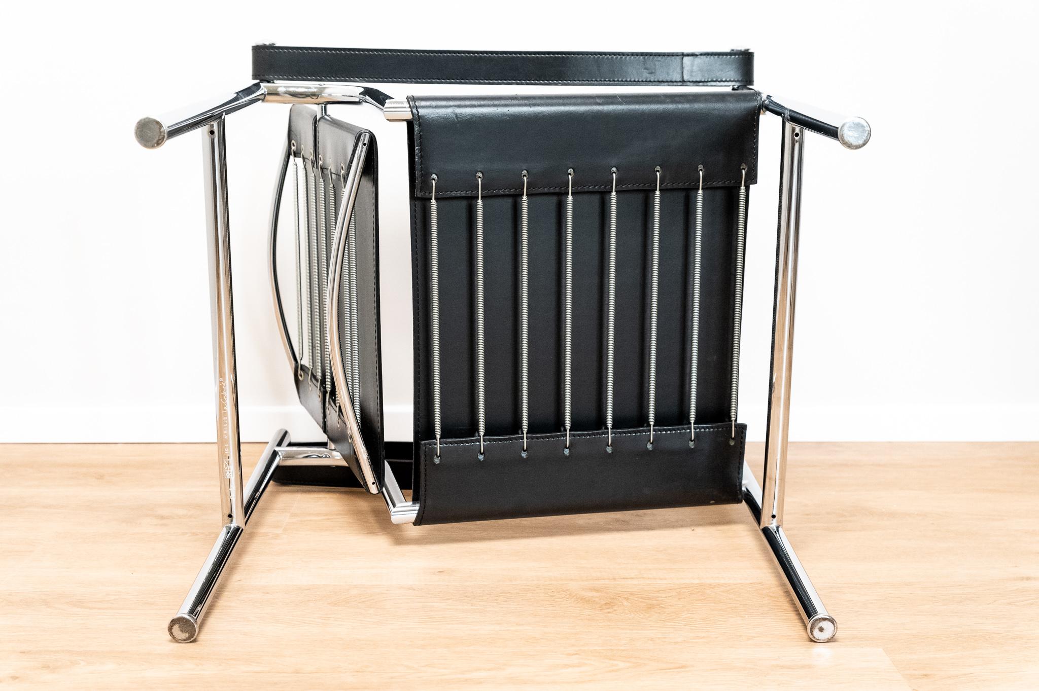 Paire de chaises Le Corbusier, Pierre Jeanneret, Charlotte Perriand, LC1 en vente 7
