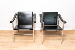 Coppia di poltrone Le Corbusier, Pierre Jeanneret, Charlotte Perriand, Sedia LC1