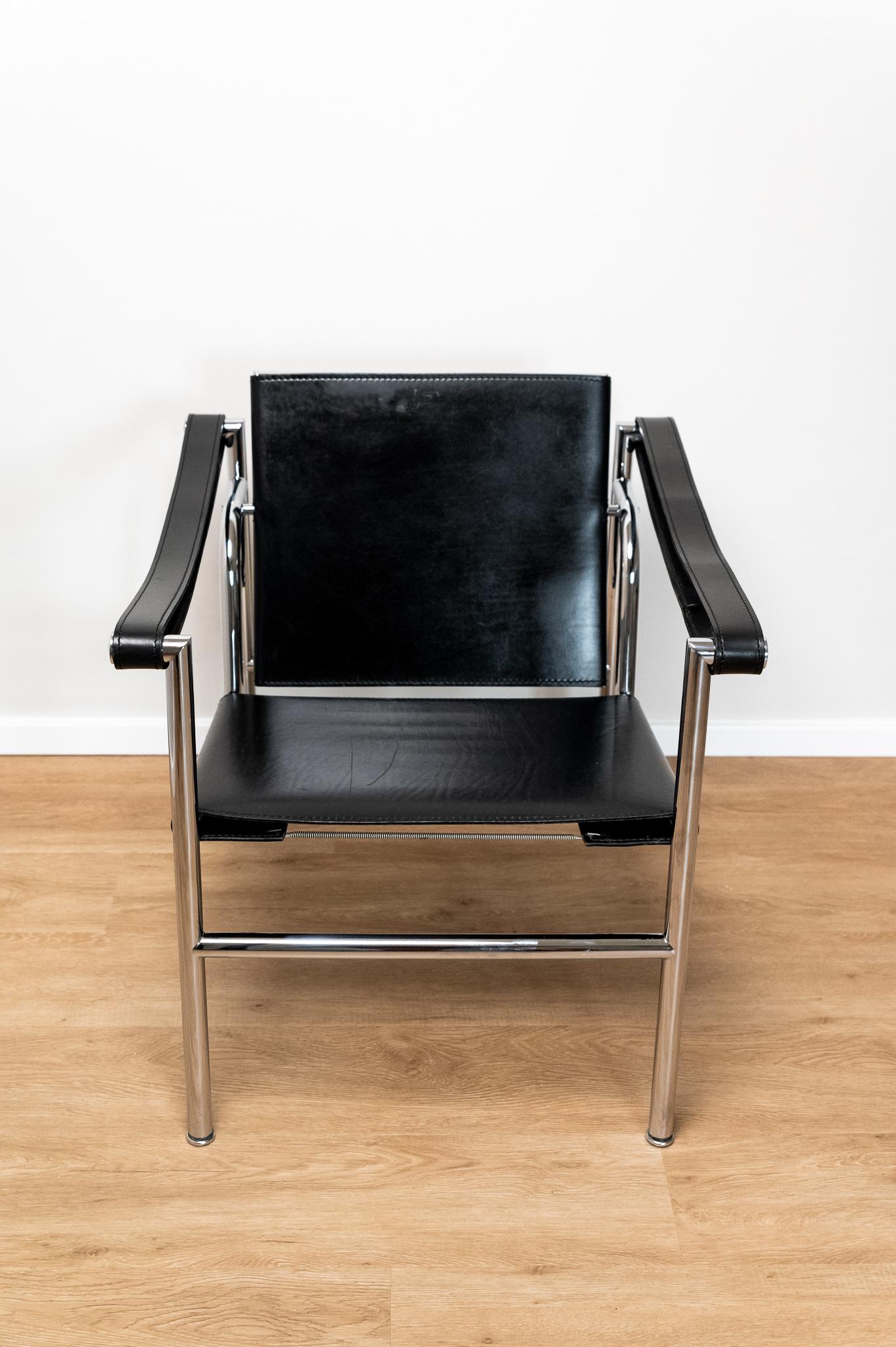 Paire de chaises Le Corbusier, Pierre Jeanneret, Charlotte Perriand, LC1 Excellent état - En vente à Bastia Umbra, IT