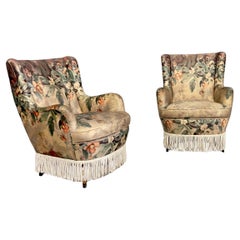 Pair of armchairs, Italian manufacture. C1950s