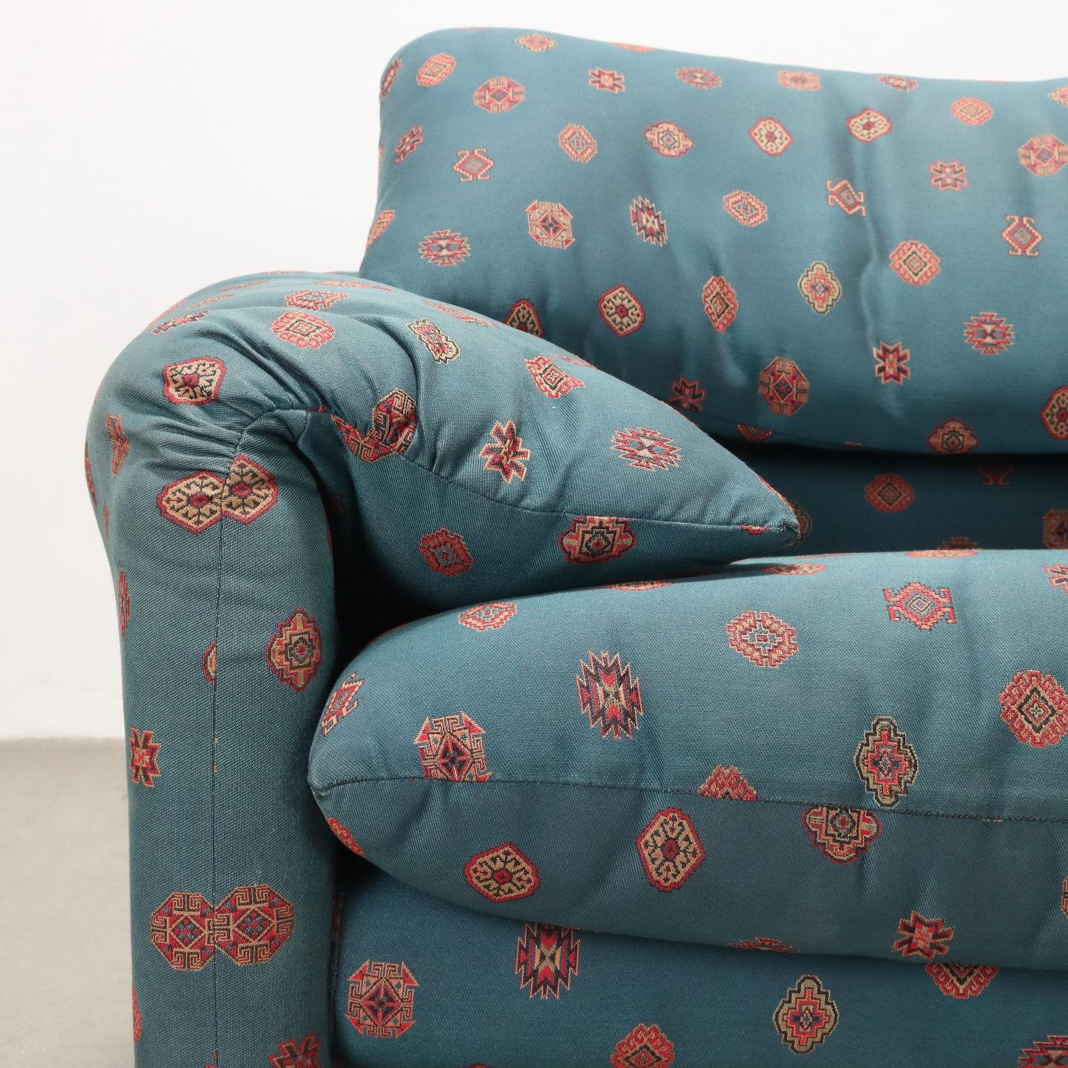 Late 20th Century Pair of 'Maralunga' Armchairs by Vico Magistretti for Cassina Anni 80s