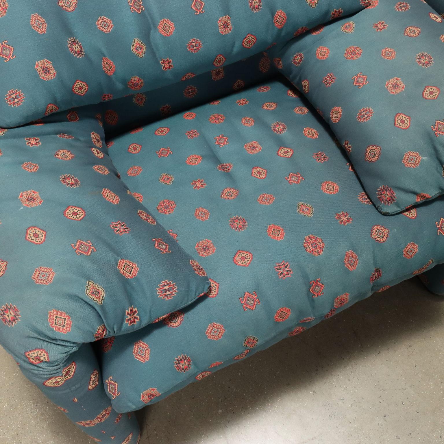 Pair of 'Maralunga' Armchairs by Vico Magistretti for Cassina Anni 80s 1