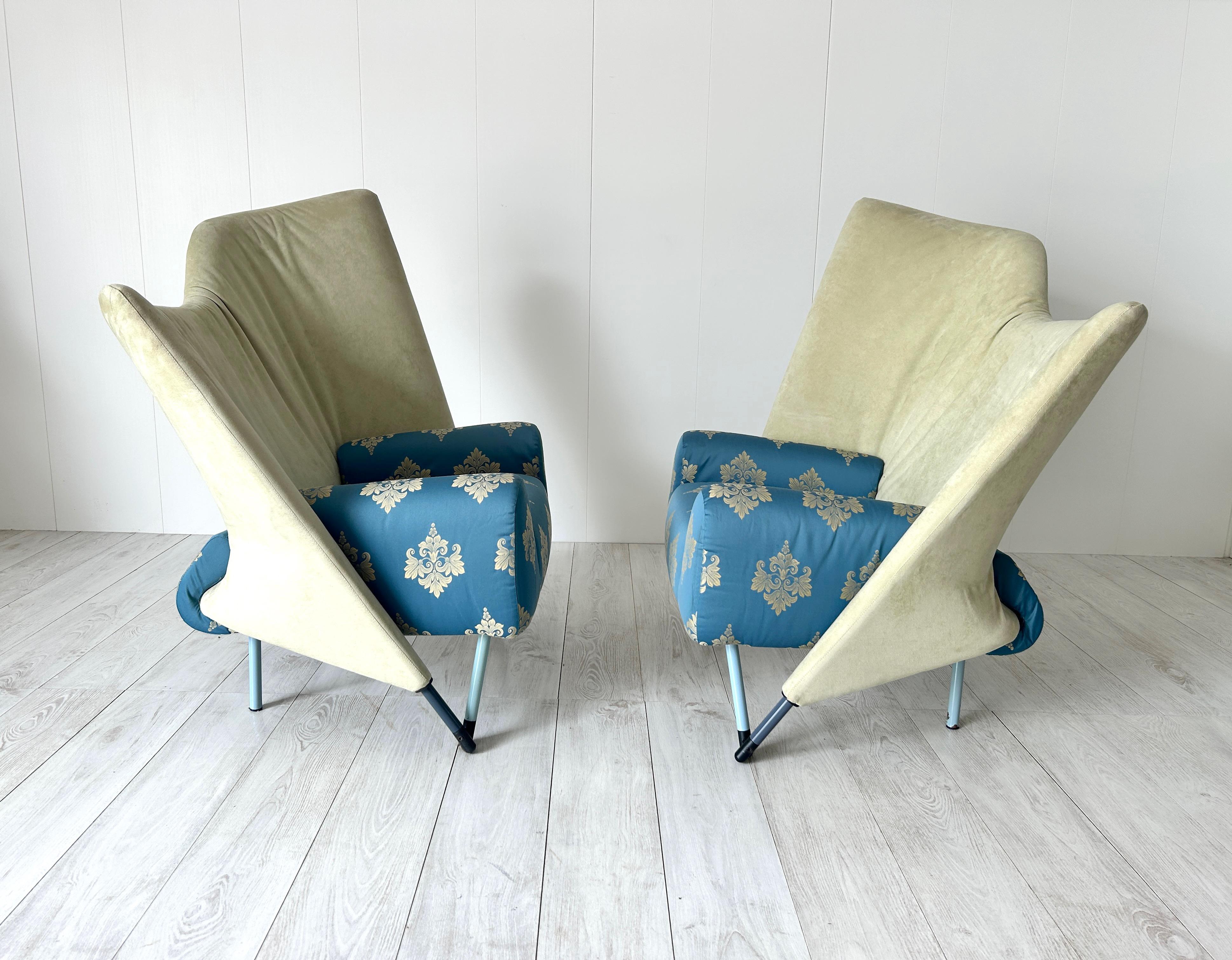 Late 20th Century Pair of armchairs mod. Torso by Paolo Deganello for Cassina For Sale