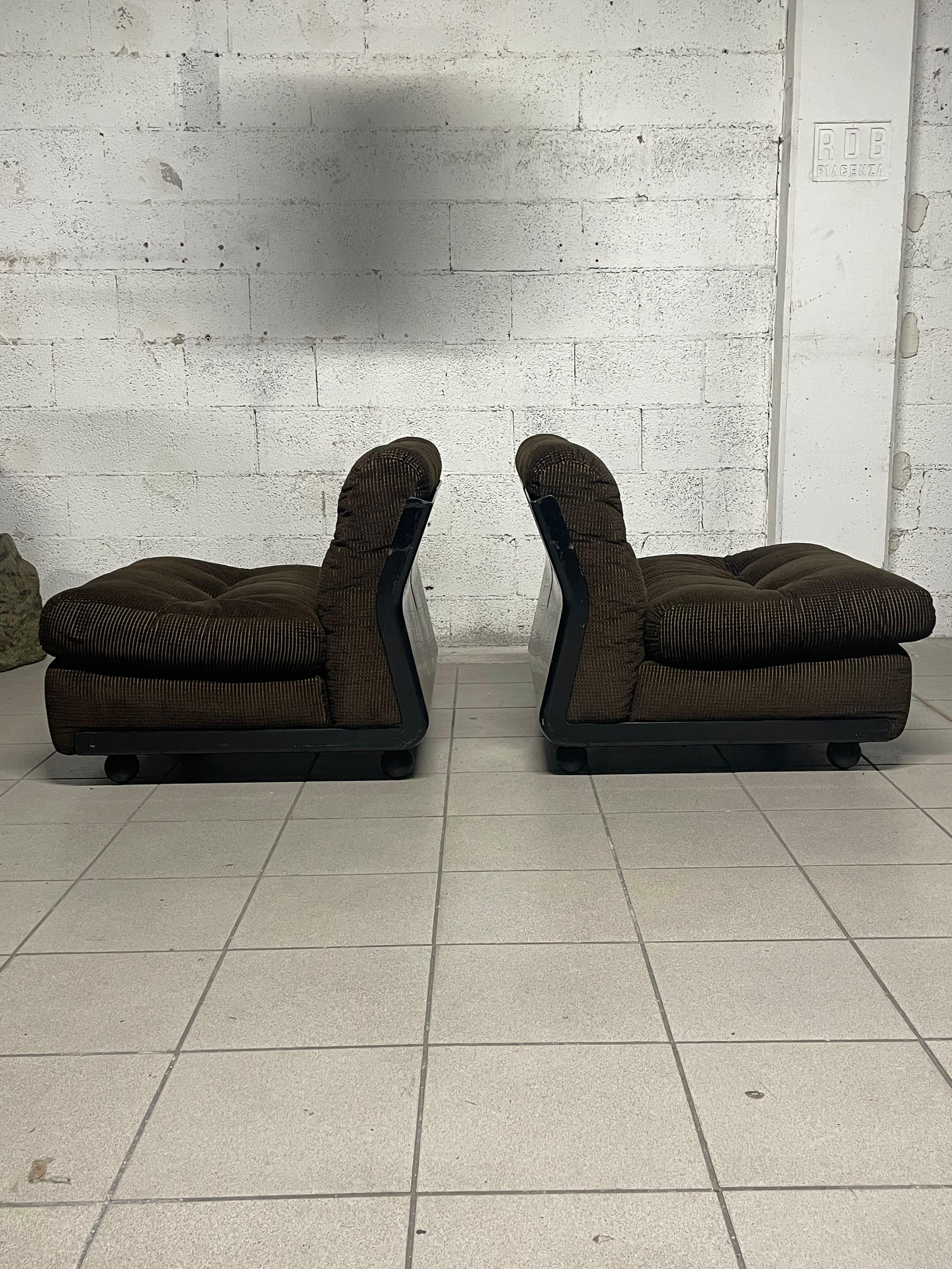 Coppia di poltrone modello Amanta di Mario Bellini per B&B Italia, 1973 in vendita 3