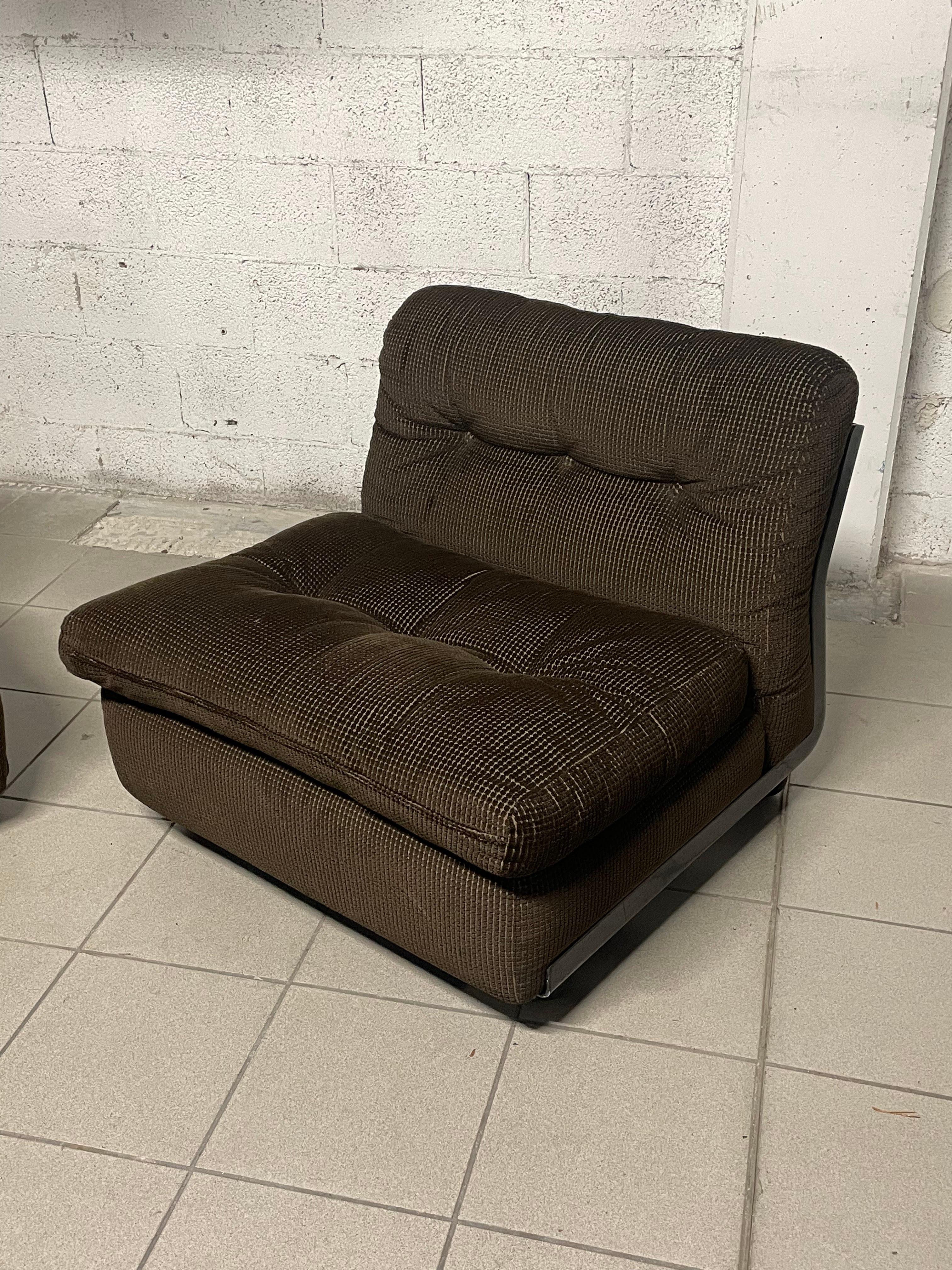 Coppia di poltrone modello Amanta di Mario Bellini per B&B Italia, 1973 In condizioni buone in vendita a SAN PIETRO MOSEZZO, NO