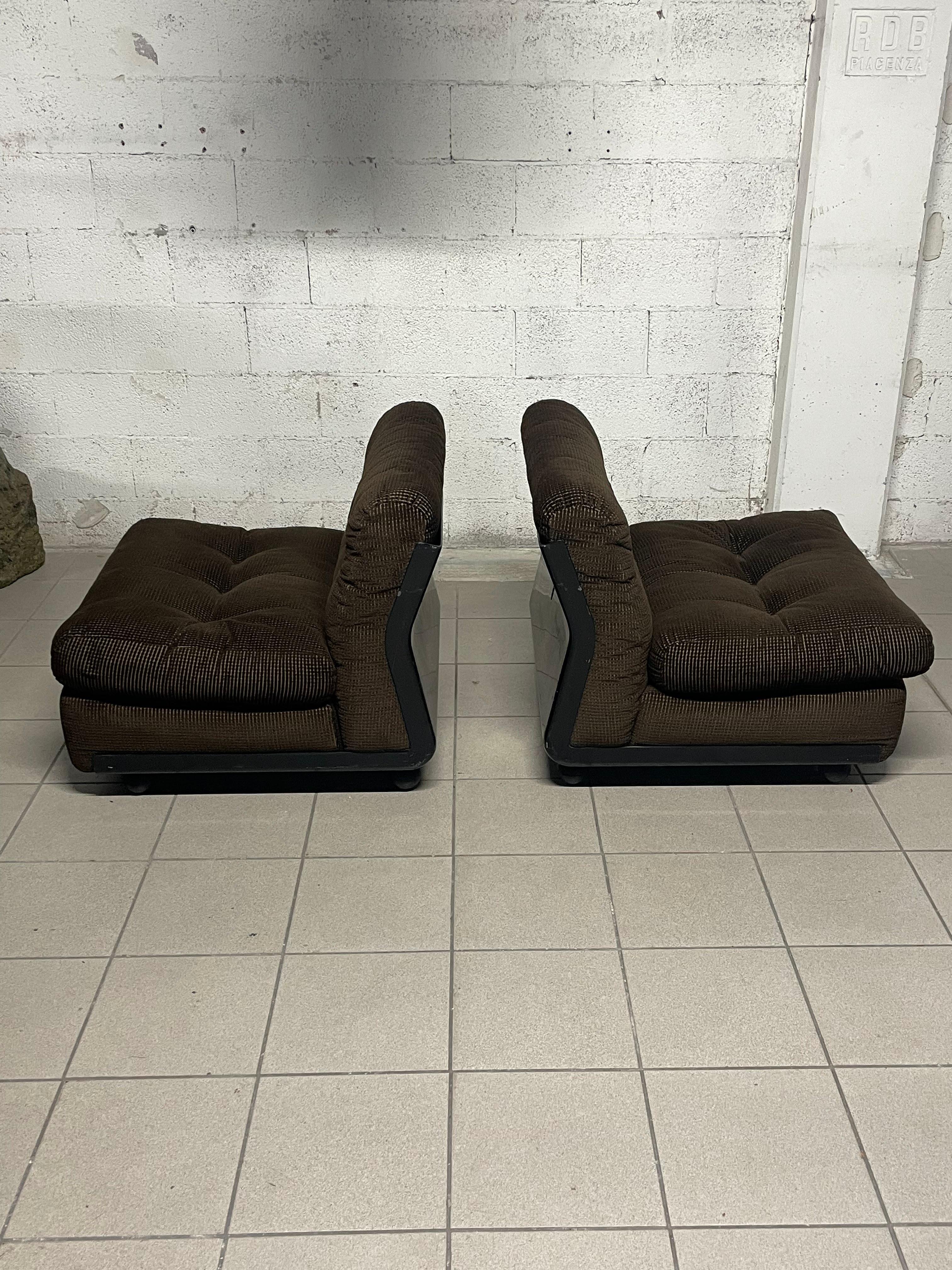 Coppia di poltrone modello Amanta di Mario Bellini per B&B Italia, 1973 in vendita 2