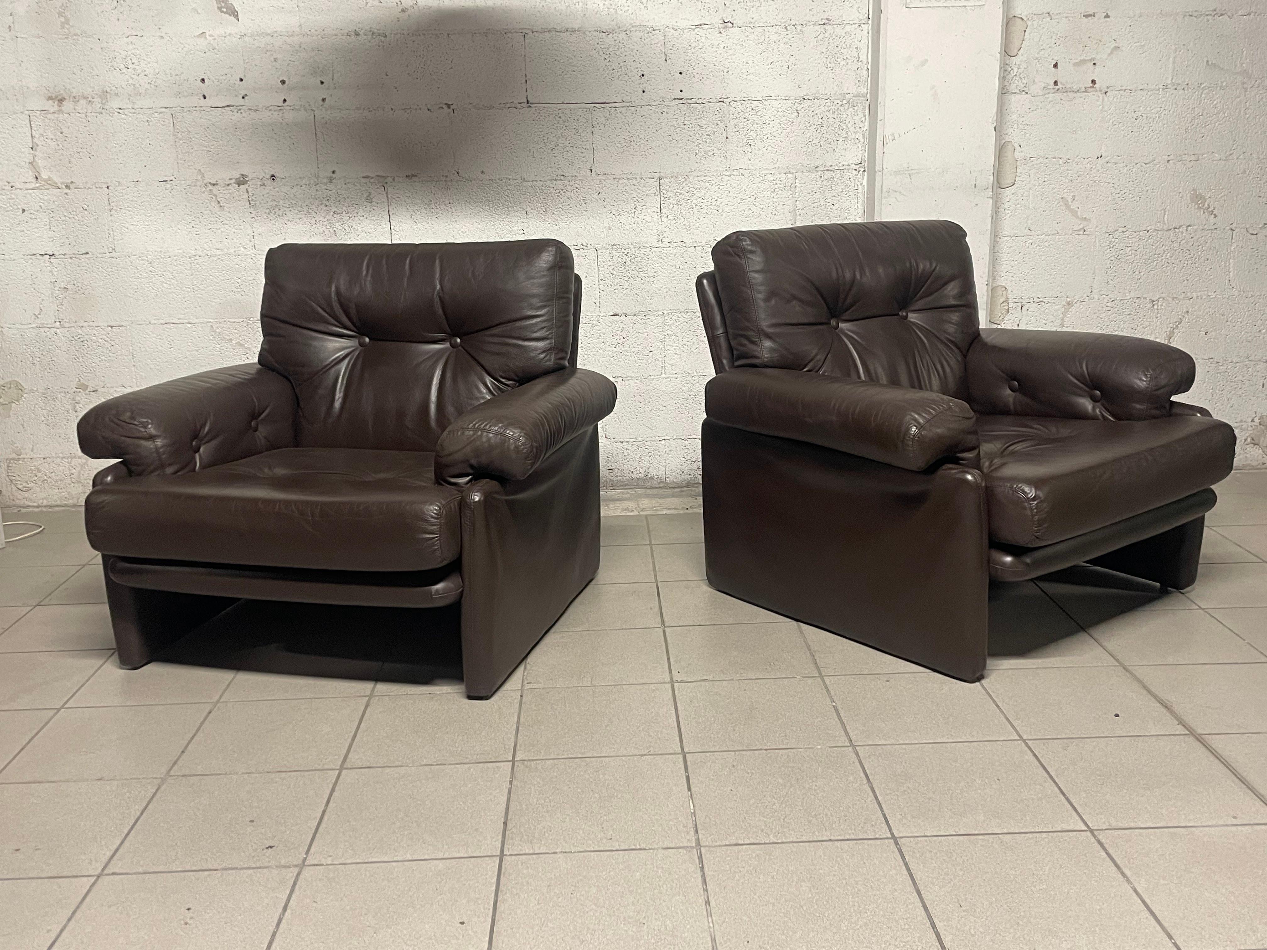 Pair of armchairs model Coronado by Afra & Tobia Scarpa for B&B Italia For Sale 13