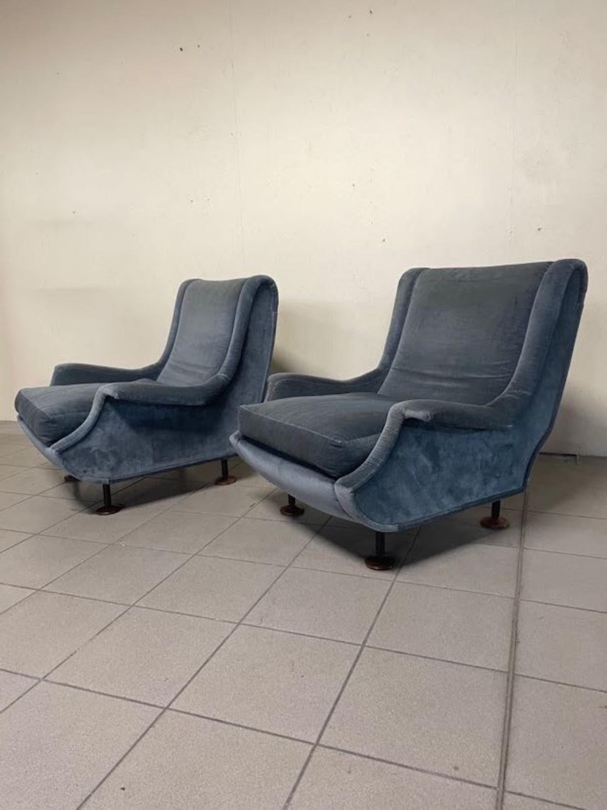 Coppia di poltrone modello Regent di Marco Zanuso per Arflex, 1960 In condizioni buone in vendita a SAN PIETRO MOSEZZO, NO