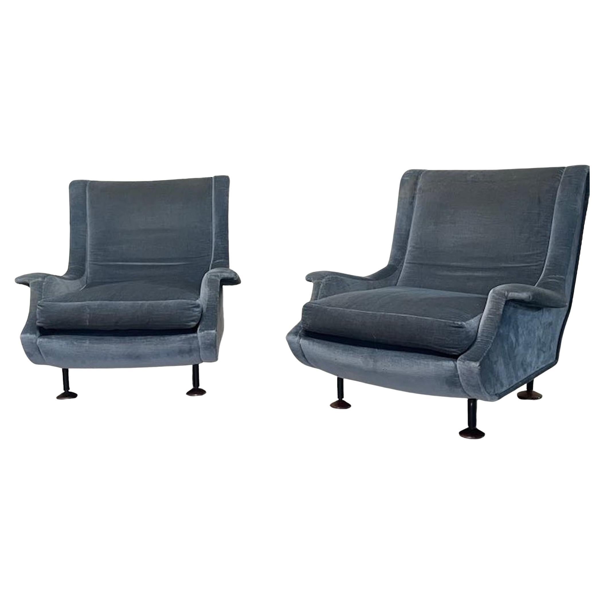 Coppia di poltrone modello Regent di Marco Zanuso per Arflex, 1960 in vendita