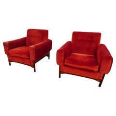 Pair of armchairs in the style of Ico Parisi or Maison Saporiti