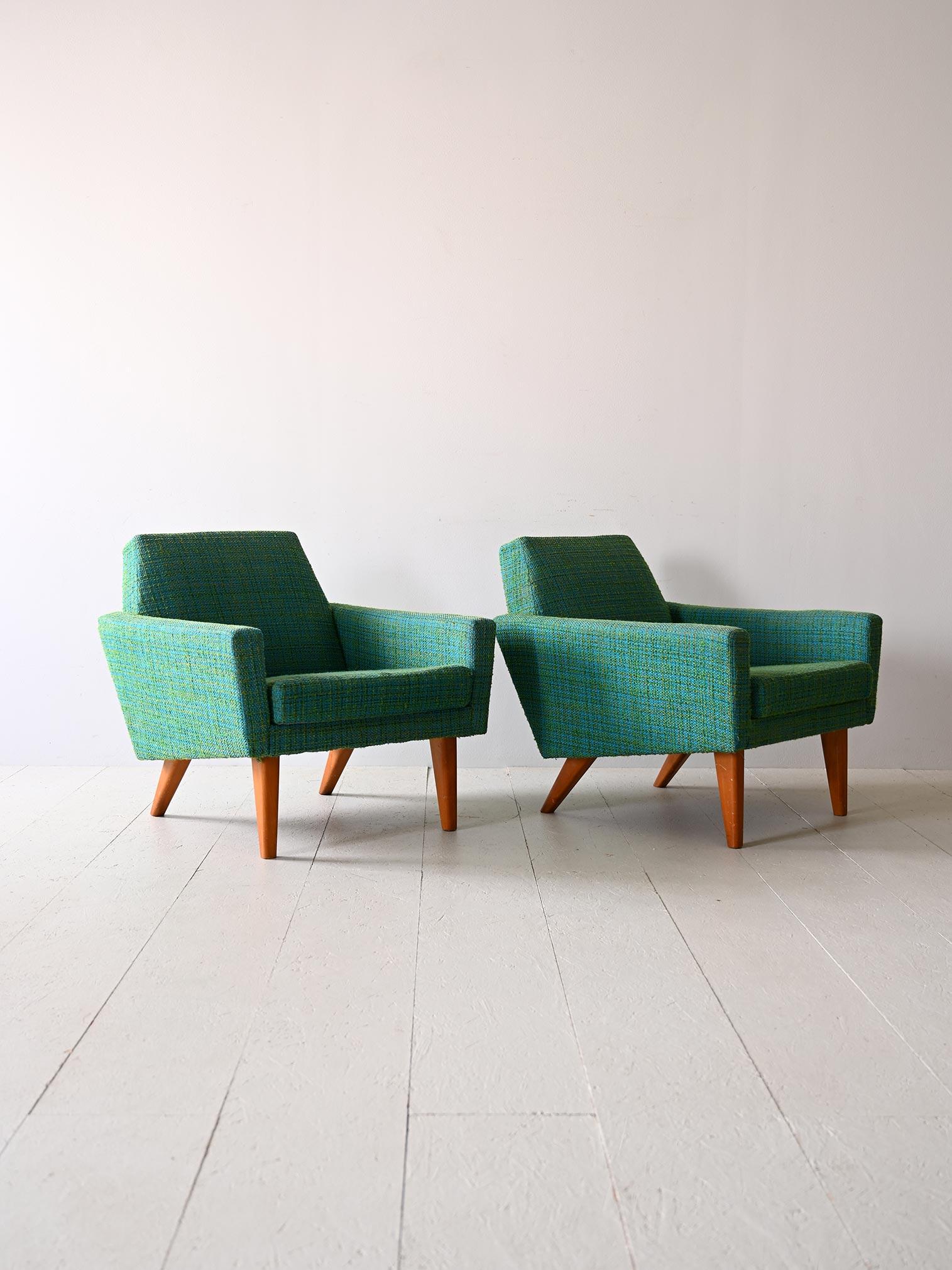Scandinavian Modern Pair of original armchairs from the 1960s For Sale
