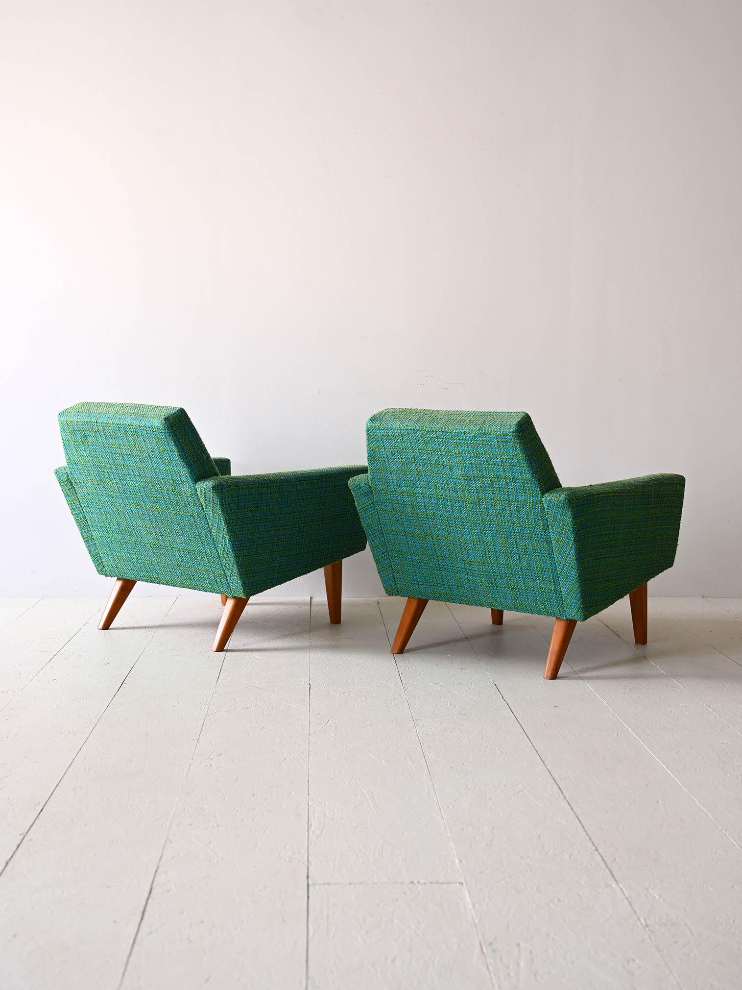 Scandinavian Pair of original armchairs from the 1960s For Sale