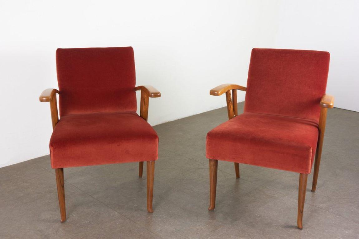 pair of bedroom armchairs Enrico Ciuti 1950s For Sale 4