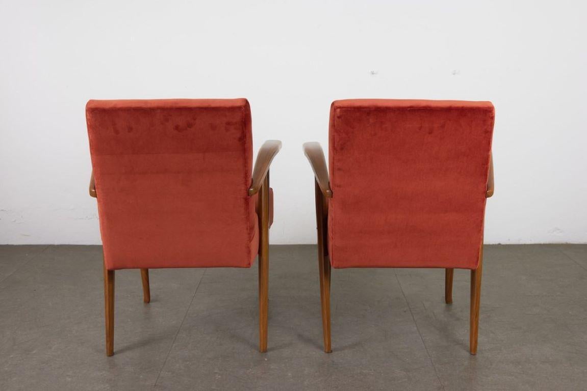 pair of bedroom armchairs Enrico Ciuti 1950s For Sale 1