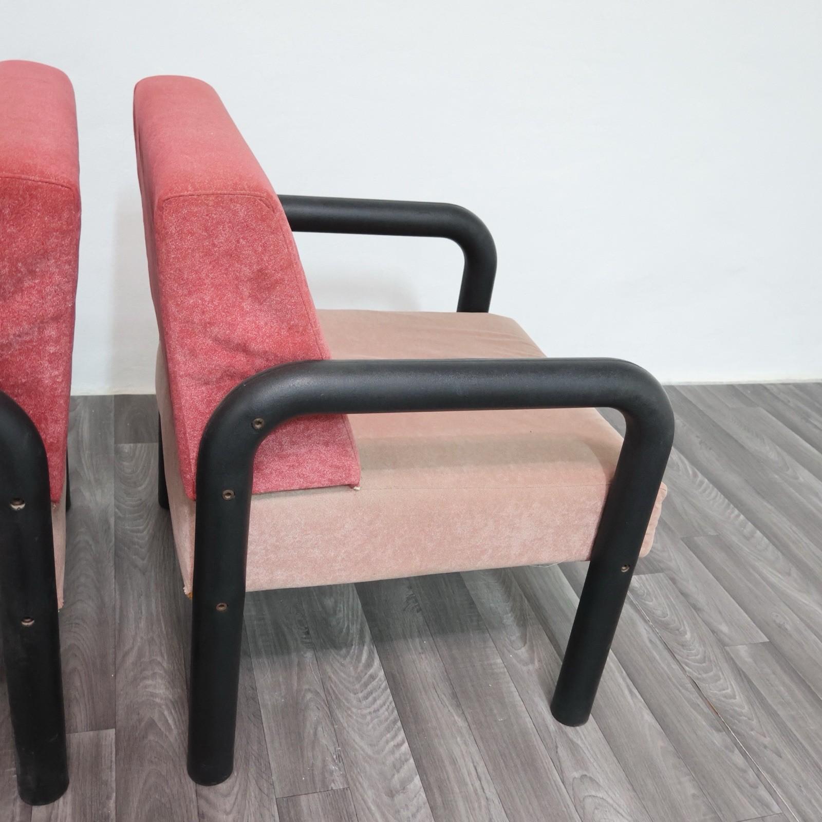 Coppia Di Poltrone Postmoderne Memphis Style Anni '80 Design Modernariato en vente 5