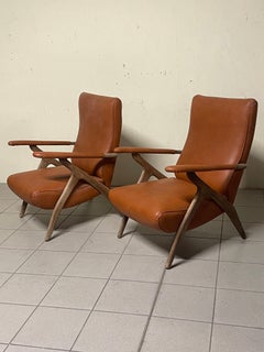 Pair of recliners attributed to Antonio Gorgone, 1950s