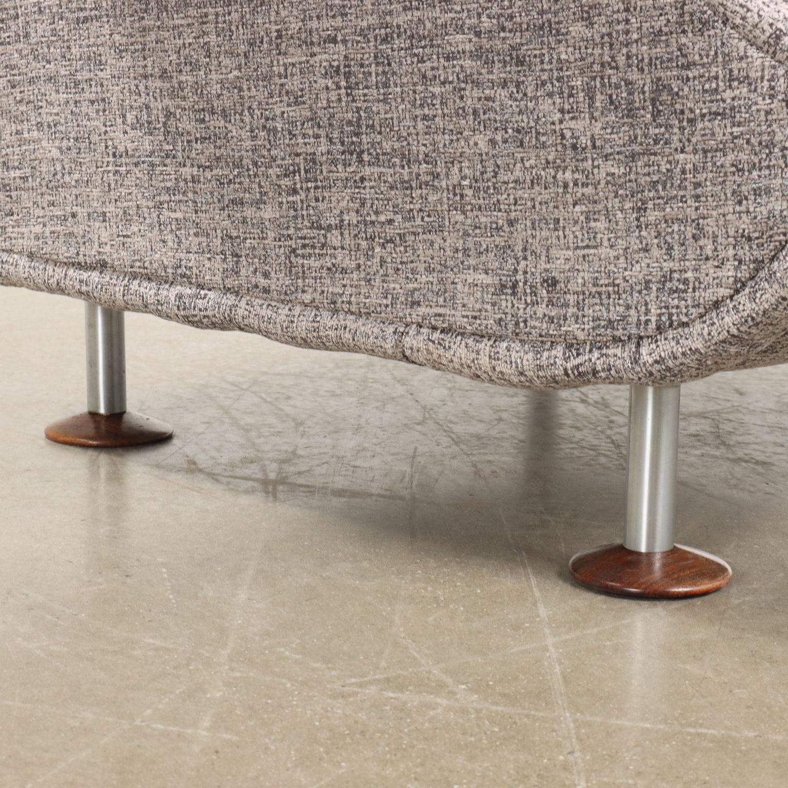 Mid-20th Century Pair of Regent armchairs by Marco Zanuso for Arflex Anni 60 gray